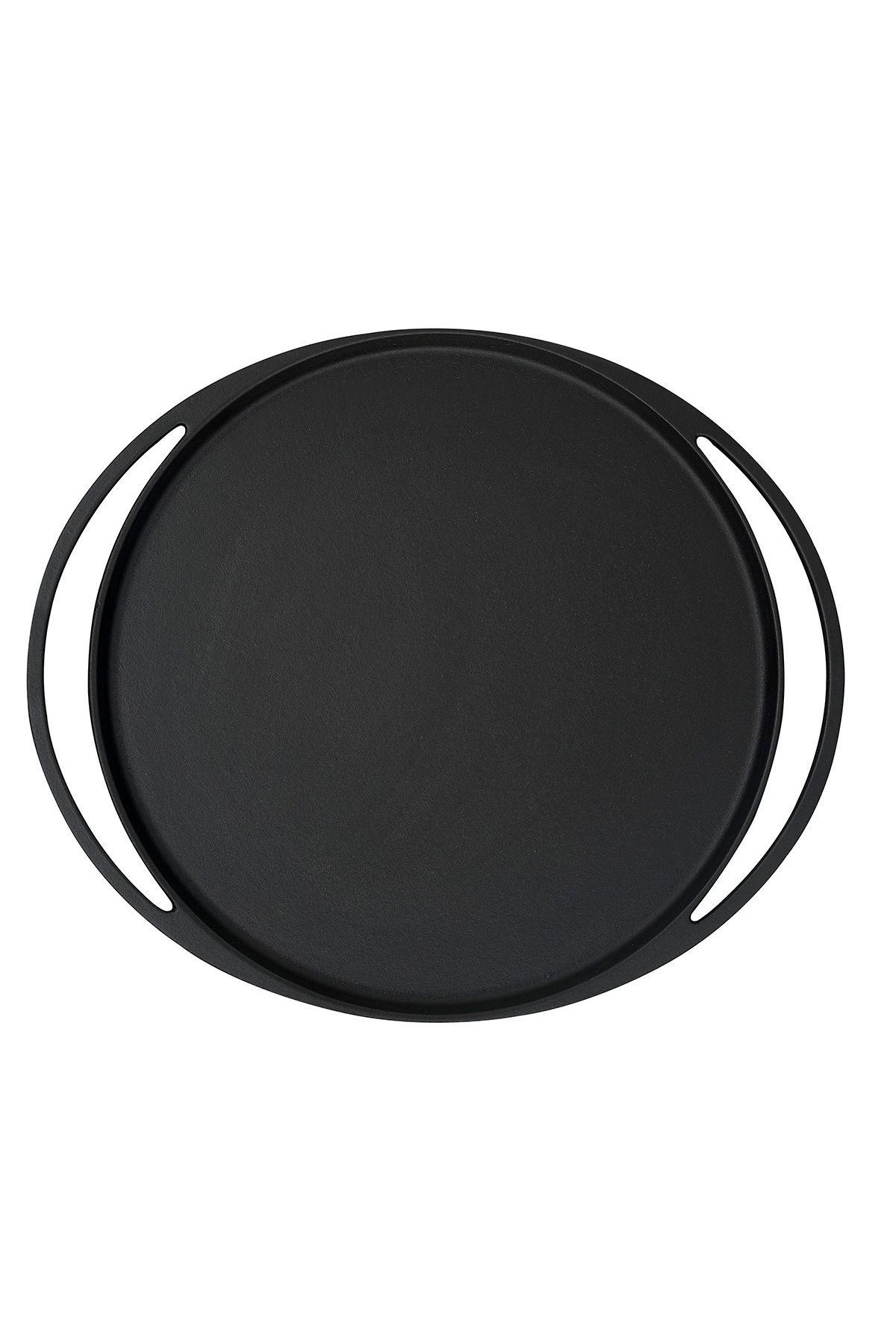 Lava-Cast Round Pizza Crepe Pancake Pan Cast Iron Solid Double Handle Diameter(Ø)28cm 3