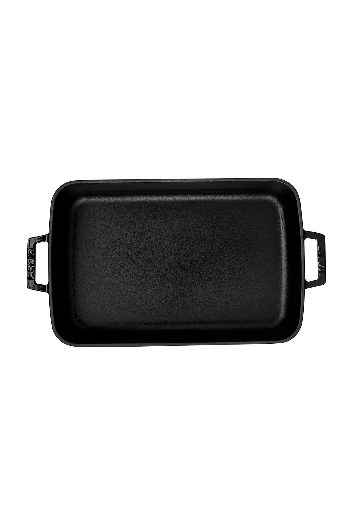 Lava-22X30Cm Rectangular Rosto and Oven Tray - Cast Iron Solid, Double Handle Size 3