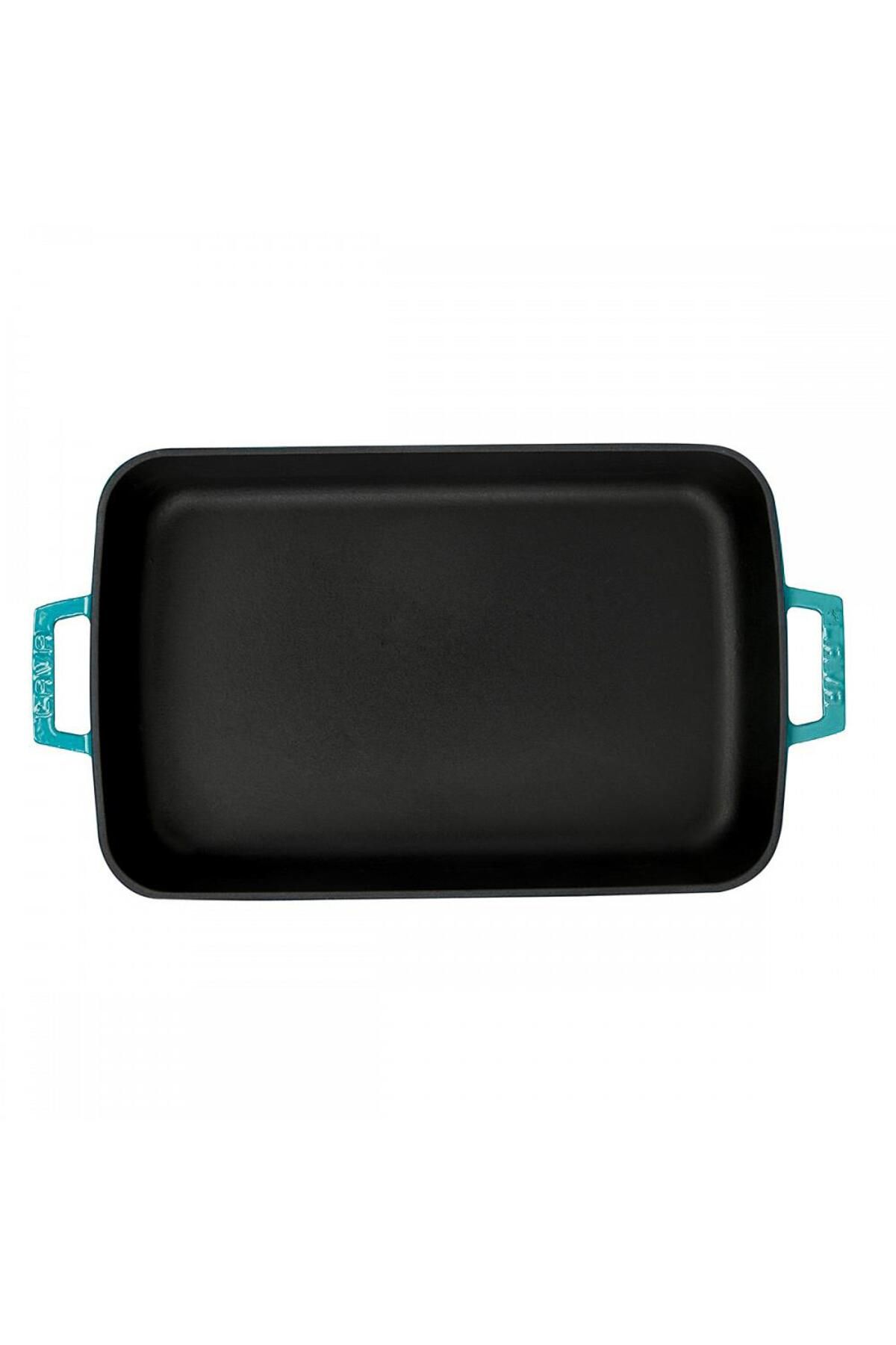 Lava-26X40Cm Rectangular Casting Tray - Iron Solid, Double Handles 3