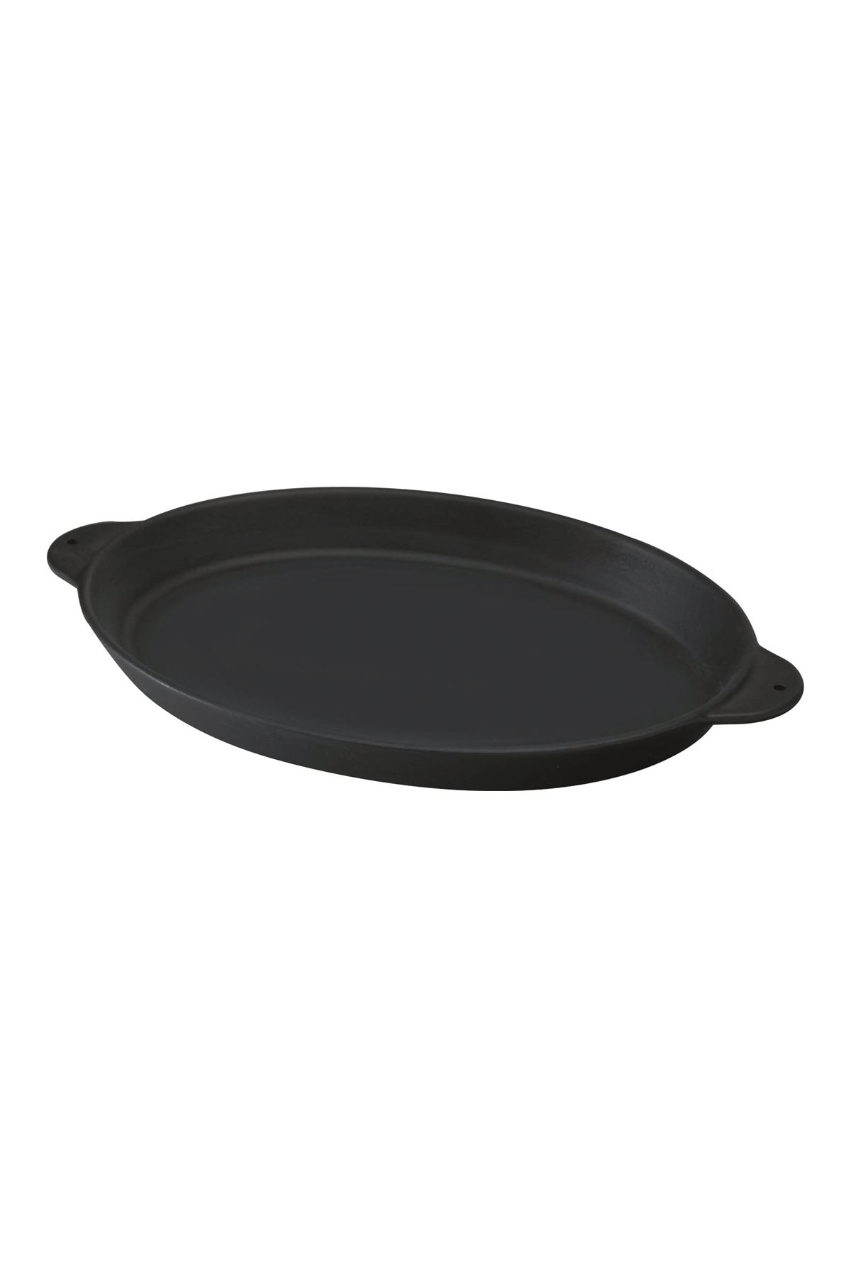 Lava-Cast Oval Fajita Plate Cast Iron Solid Double Handled Dimensions 18x24cm. 1