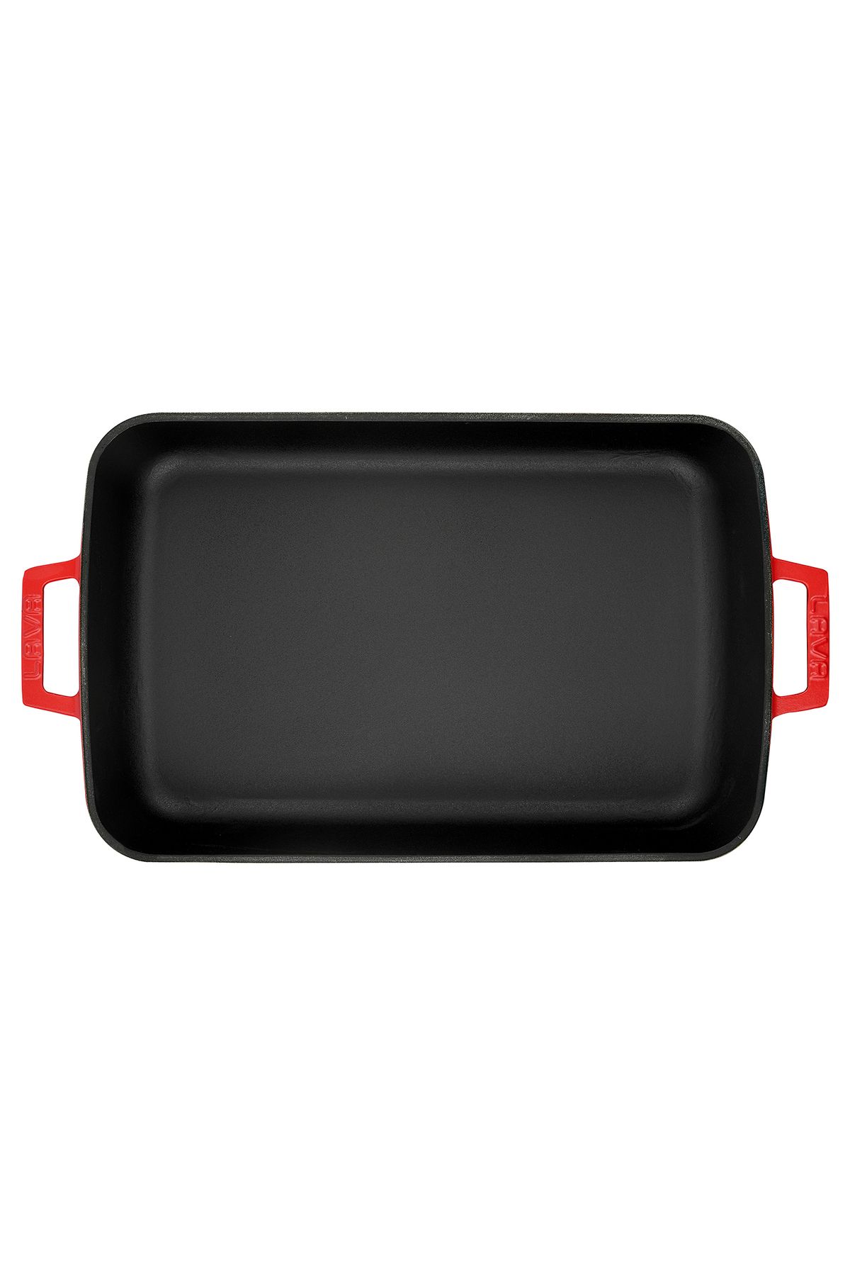 Lava-Cast Rectangular Rosto and Oven Tray Cast Iron Solid Double Handle Spring Series Size 26x4 2