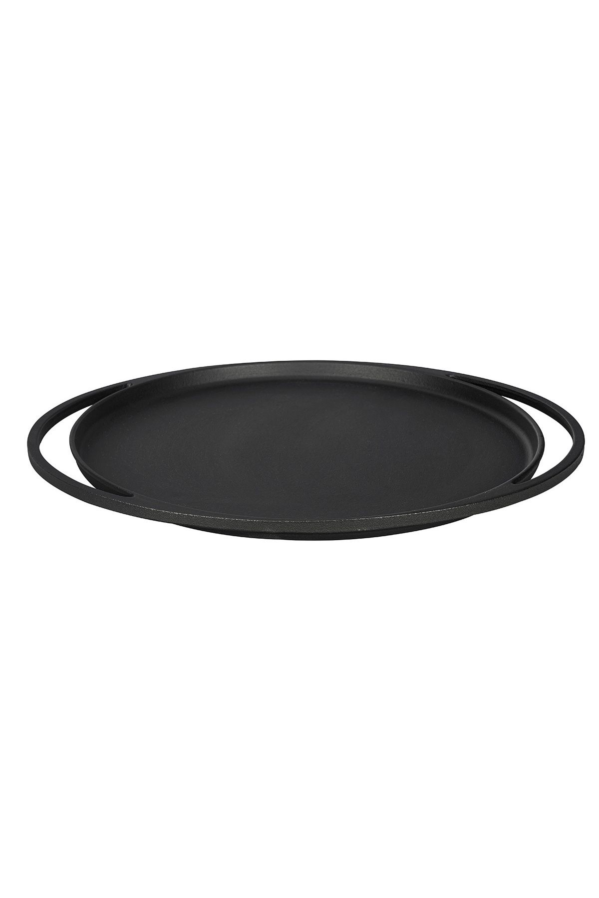 Lava-Cast Round Pizza Crepe Pancake Pan Cast Iron Solid Double Handle Diameter(Ø)28cm 1