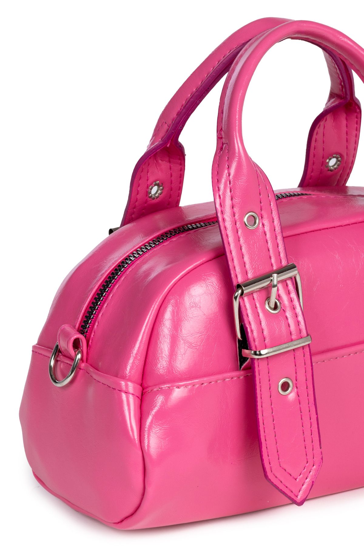 macharelbasic-Women's Hand and Shoulder Bag with Belt Detail 5