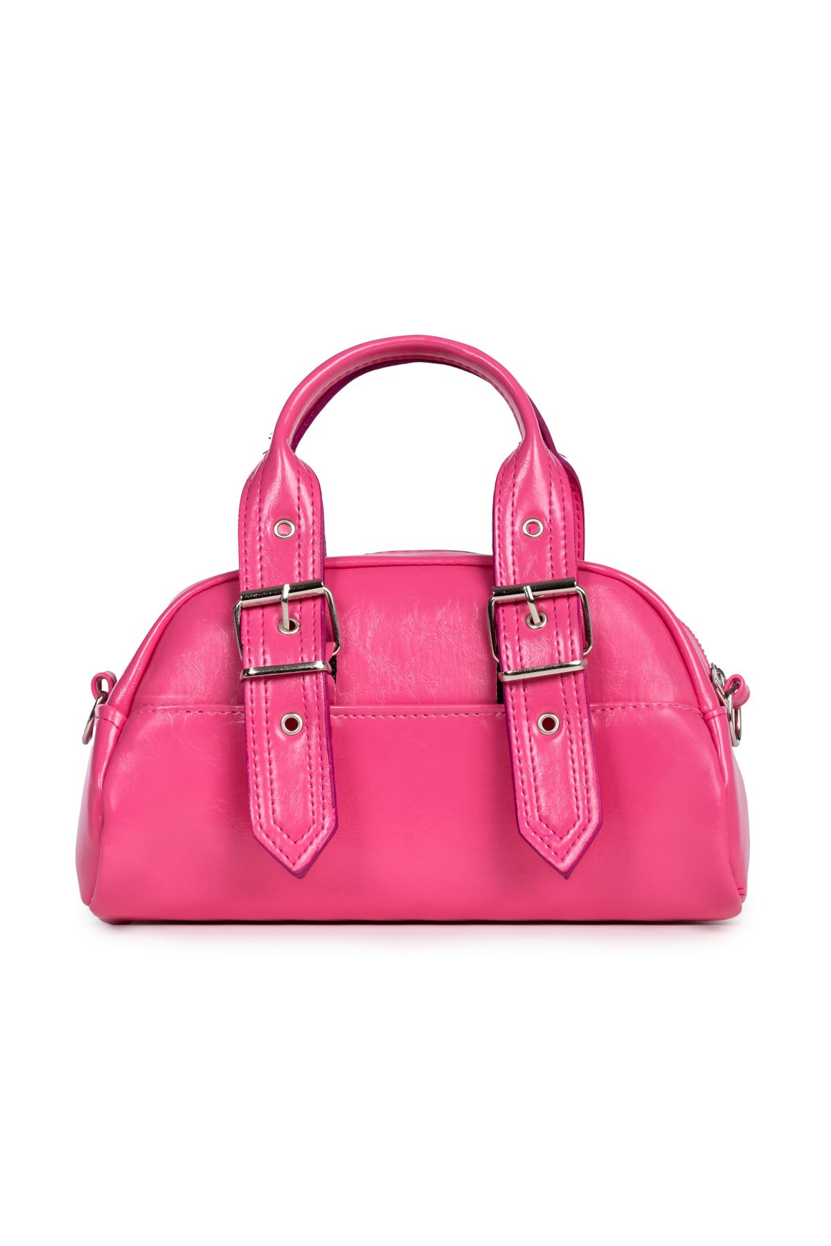 macharelbasic-Women's Hand and Shoulder Bag with Belt Detail 4