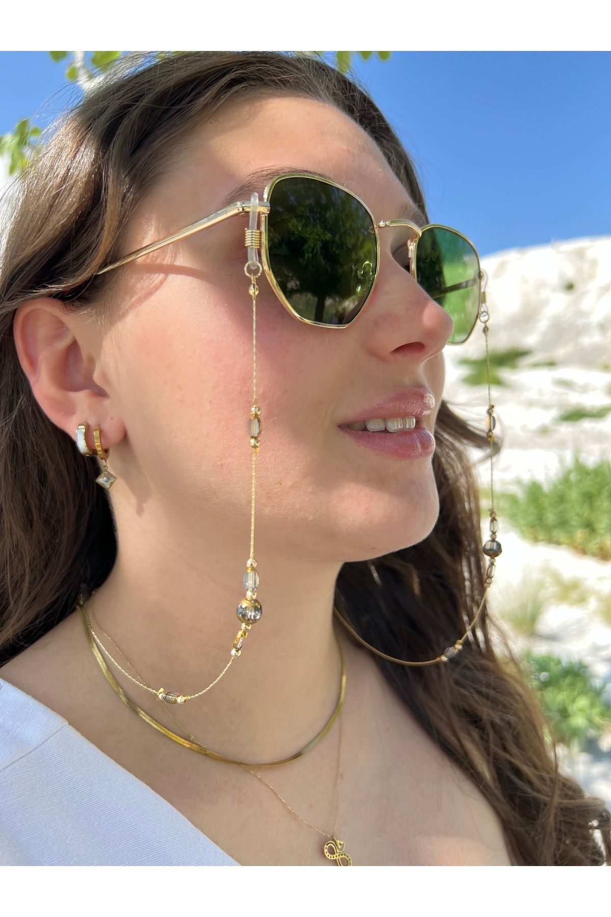 glasses accessory Gözlük zinciri zincirli gözlük askısı şık tasarım