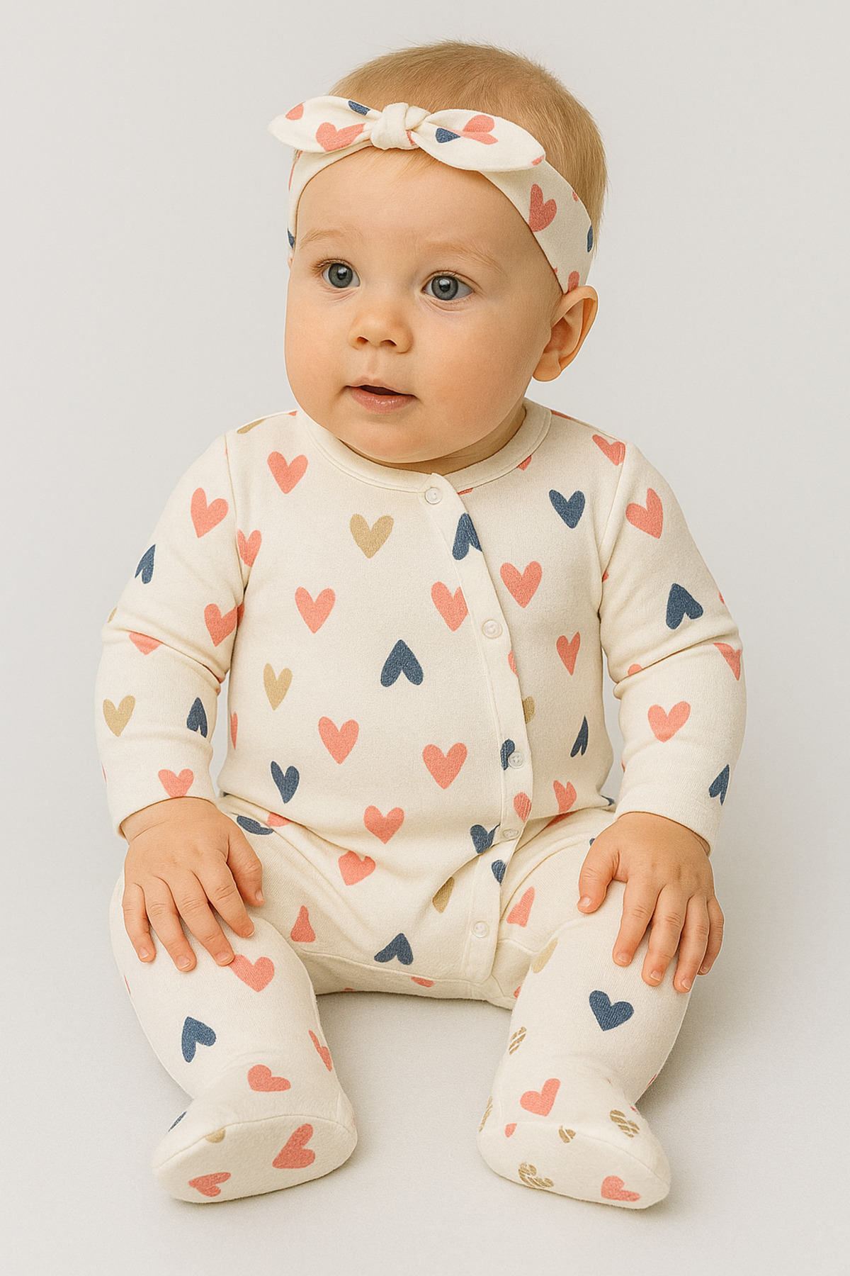 nevrankids Kız Bebek Yeni Doğan Pastel 2'li Tulum Seti fotoğrafı 2 (önizleme)