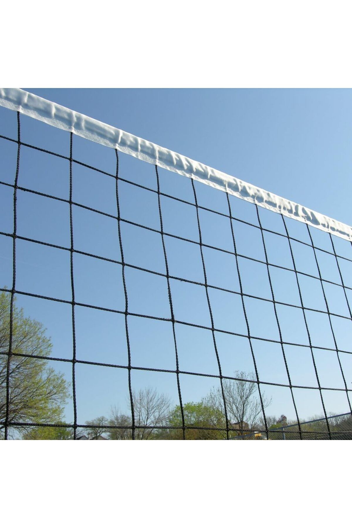 TUMBA'S voleybol filesi 4 tarafı bantlı çelik gergi halatı çantalı 9,5 m*1 m ölçüsü kare genişliği 10*10