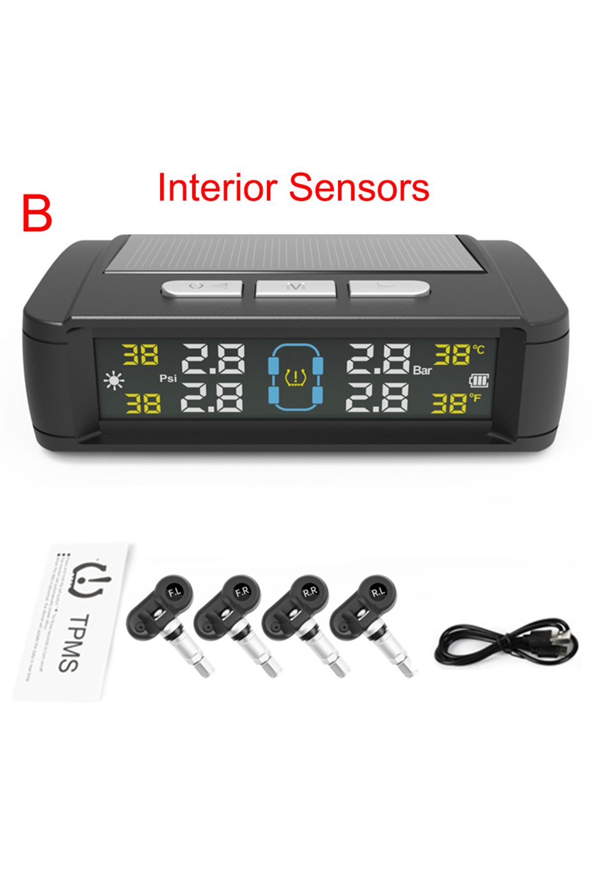 Choice-T11 Built-in Temperature Warning Fuel Save Tire Pressure Monitoring System Solar TPMS With 4 Externa 1