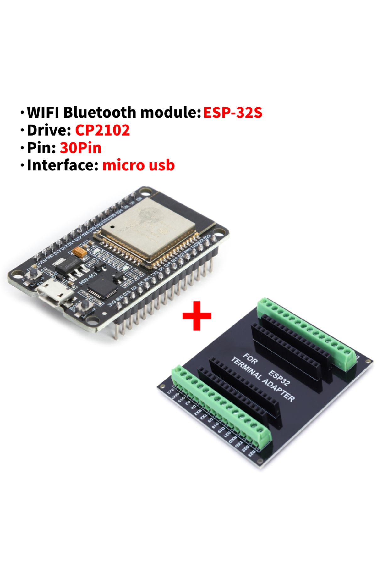 Choice-لوحة تطوير Esp32 Micro-board وحدة واي فاي وبلوتوث واستهلاك طاقة منخفض للغاية وثنائي النواة 1