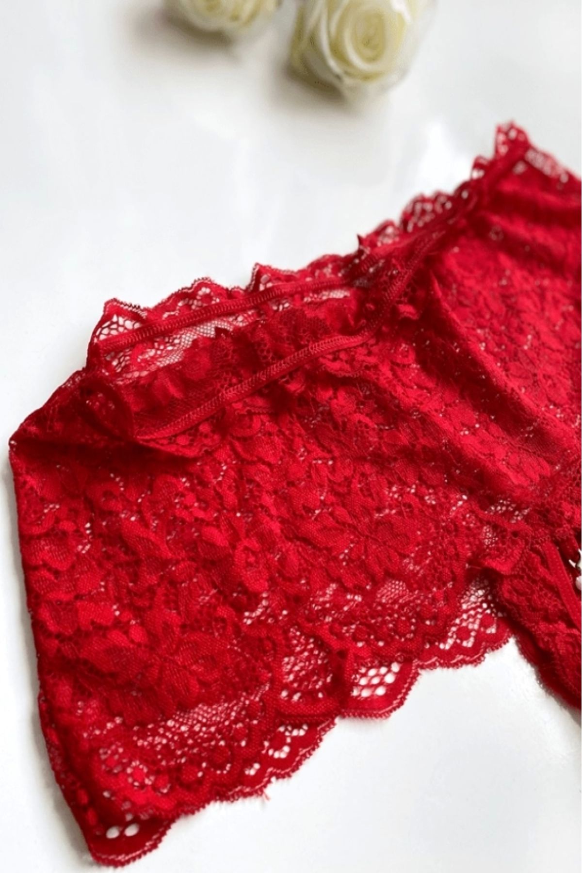 gc gece incisi-Plus Size Pearl Detailed String 2