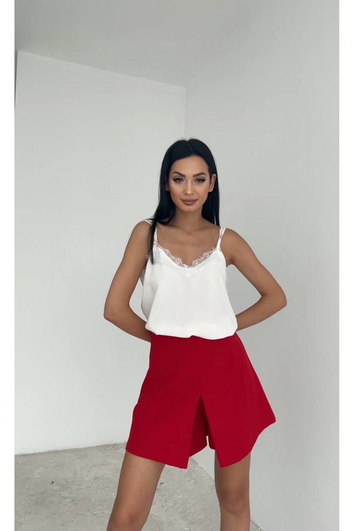 Swass-High Waist Flared Shorts - Comfortable and Stylish Design 1