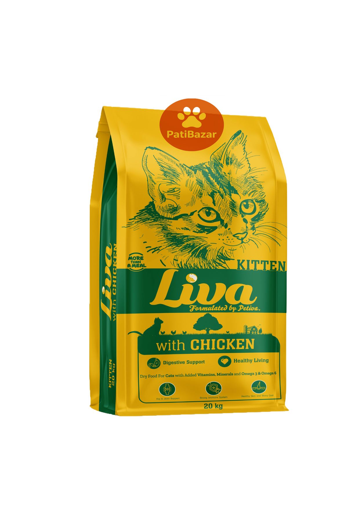 Liva Tavuk Etli Yavru Kedi Maması 20 Kg