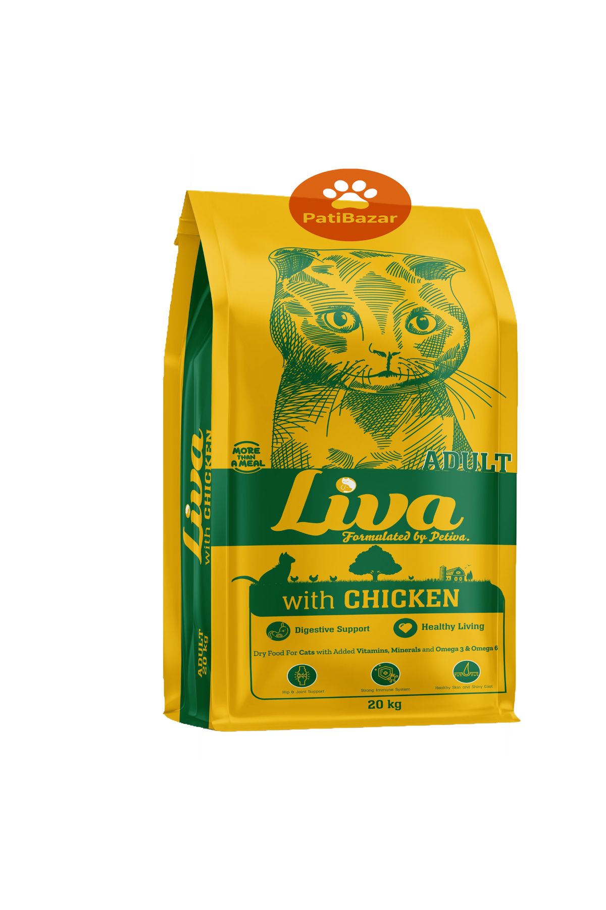 Liva Tavuk Etli Yetişkin Kedi Maması 20 Kg