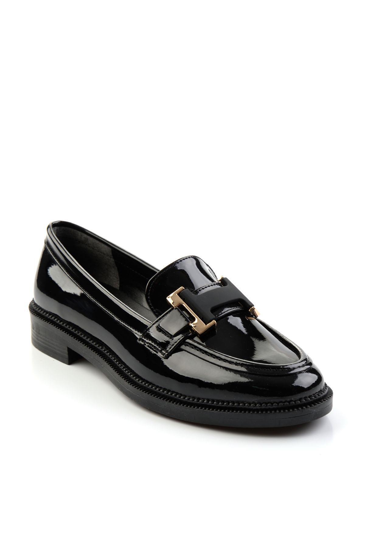 Bambi Siyah Kadın Loafer Ayakkabı K01216100008 görsel 2