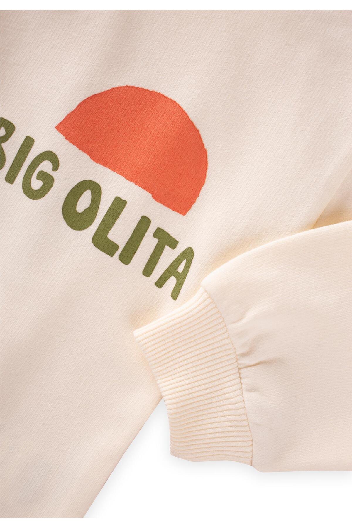 Cigit Bıg Olıta Baskılı Sweatshirt 2-10 Yaş Ekru fotoğrafı 4 (önizleme)
