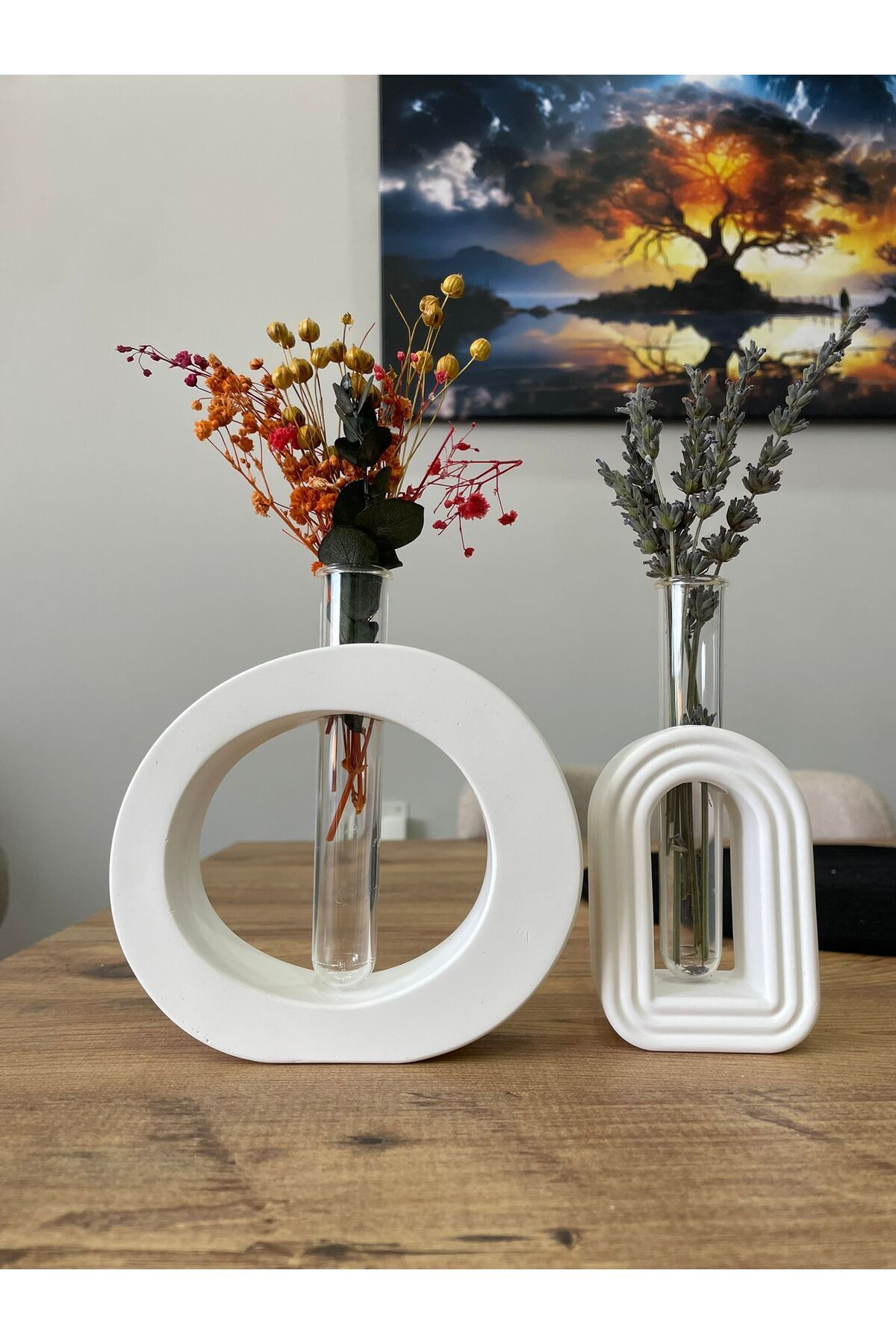 Home Bohem Dekoratif Tüplü Vazo Seti - Modern Şık Minimalist Vazo Set