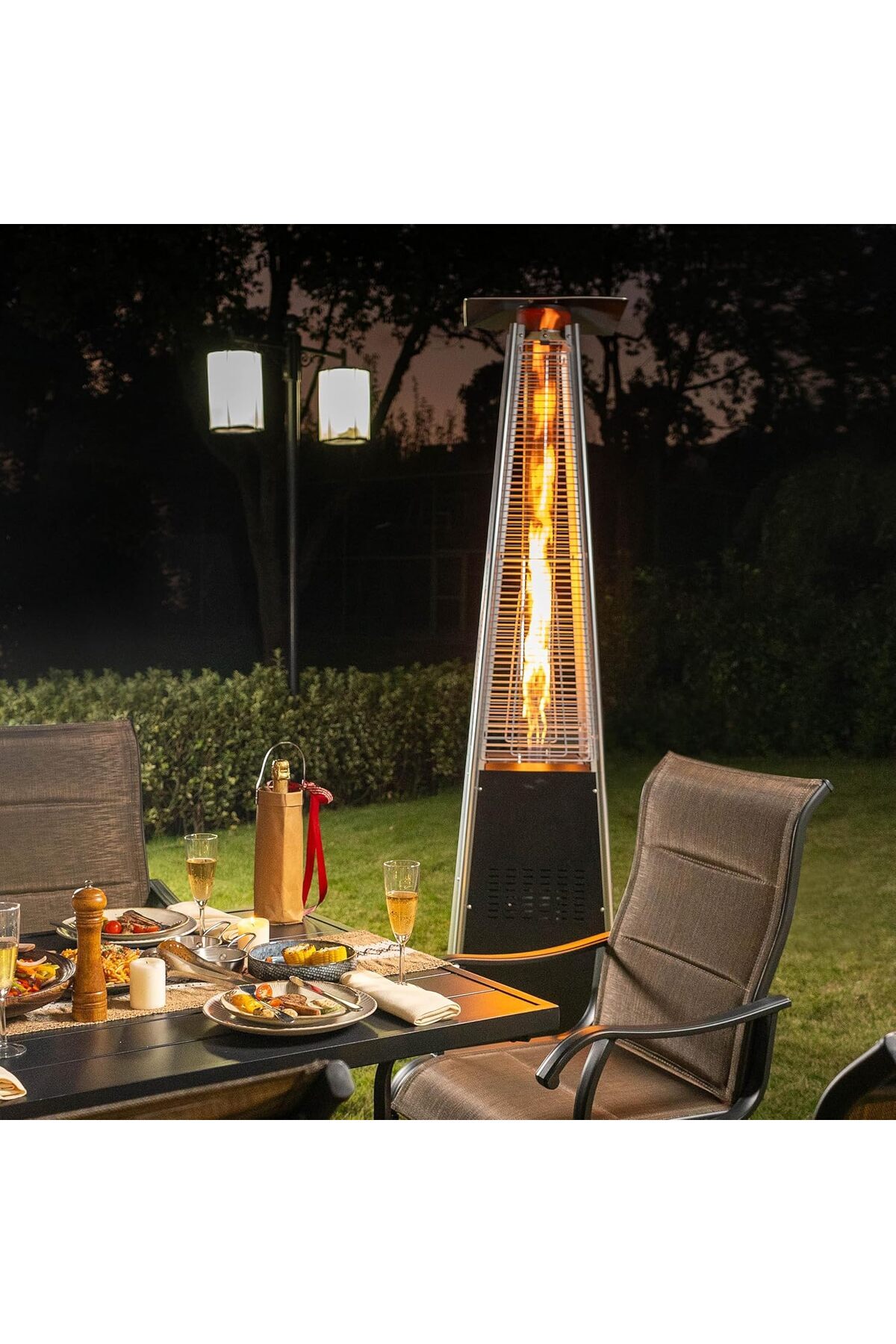 دفاية غاز استيل الفيصلية بشكل هرمي بطول 1.8 متر CM-36465