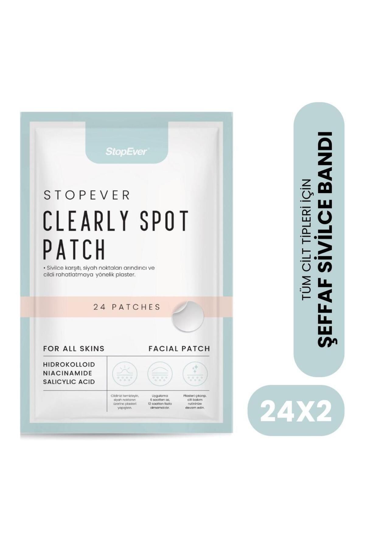 StopEver Clearly Spot Patch 48li Bandı I Hidrokolloid, Niyasinamid Içerikli Akne Karşıtı / Bandı