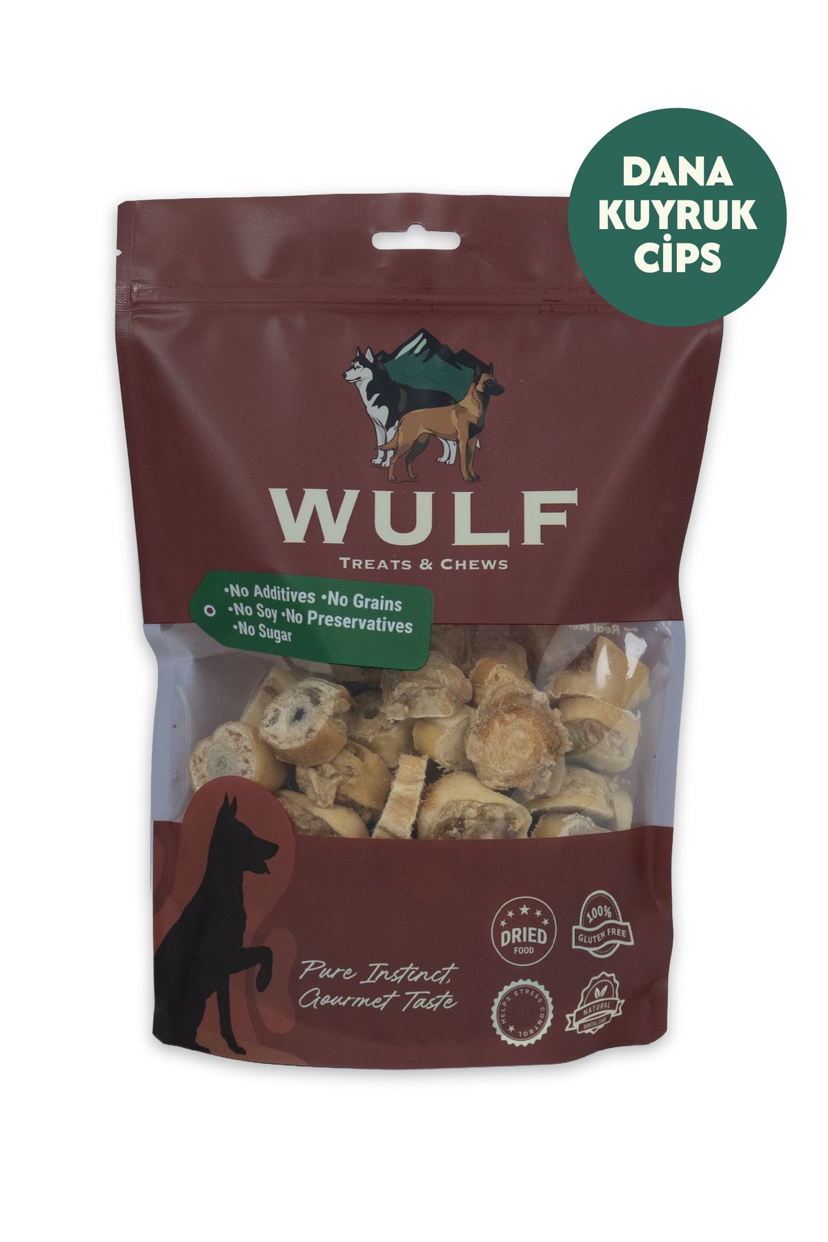 WULF Dana Kuyruk Cips 100 Gram %100 Doğal Köpek Ödül Maması