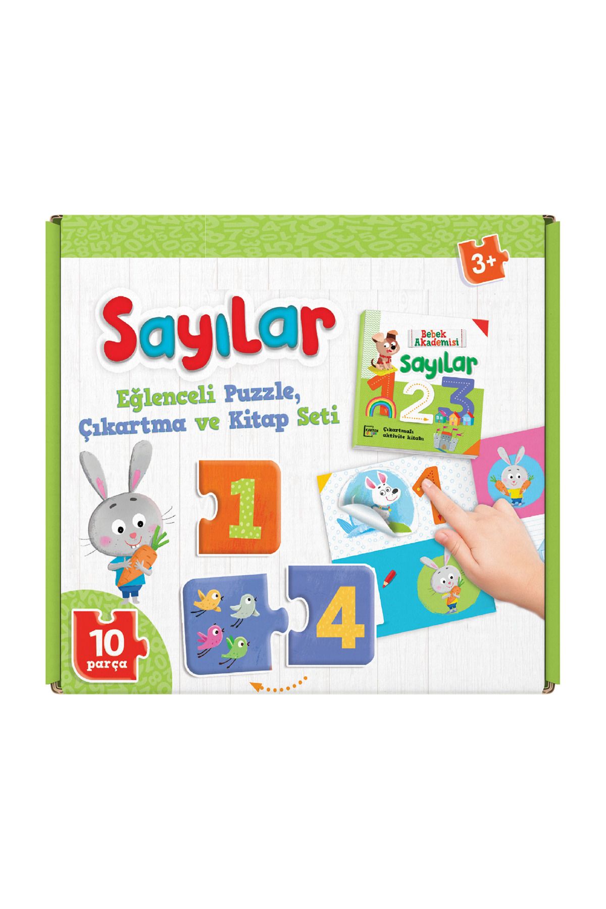 Dikkat Atölyesi Yayınları Sayılar Puzzle | Bulmaca Kart + Kitap 3+ Yaş Karton Çocuk