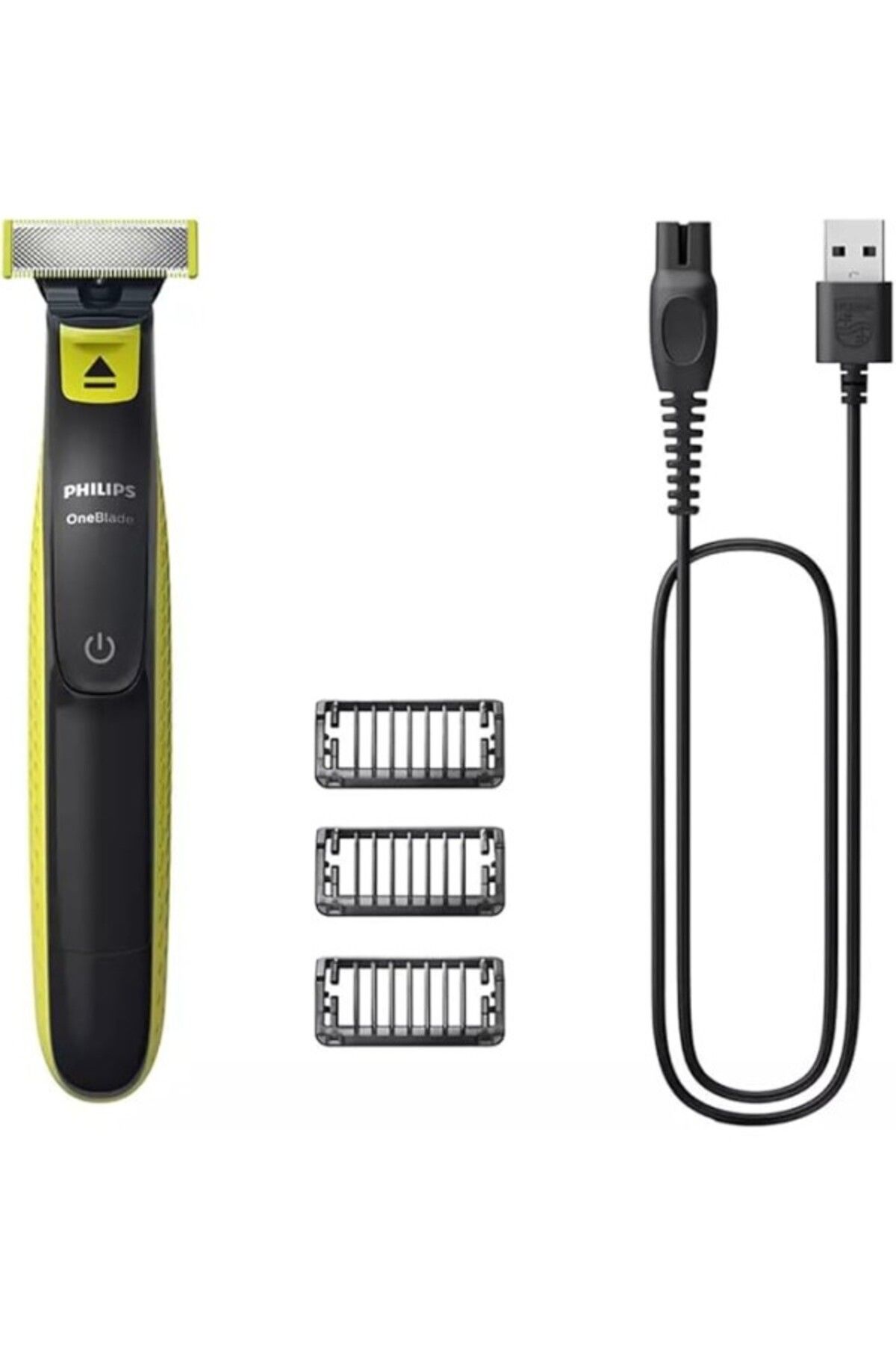 ShopZum Qp2724/10 Oneblade Yüz Tıraş Makinesi, Misket Limonu Yeşili, Kömür Grisi