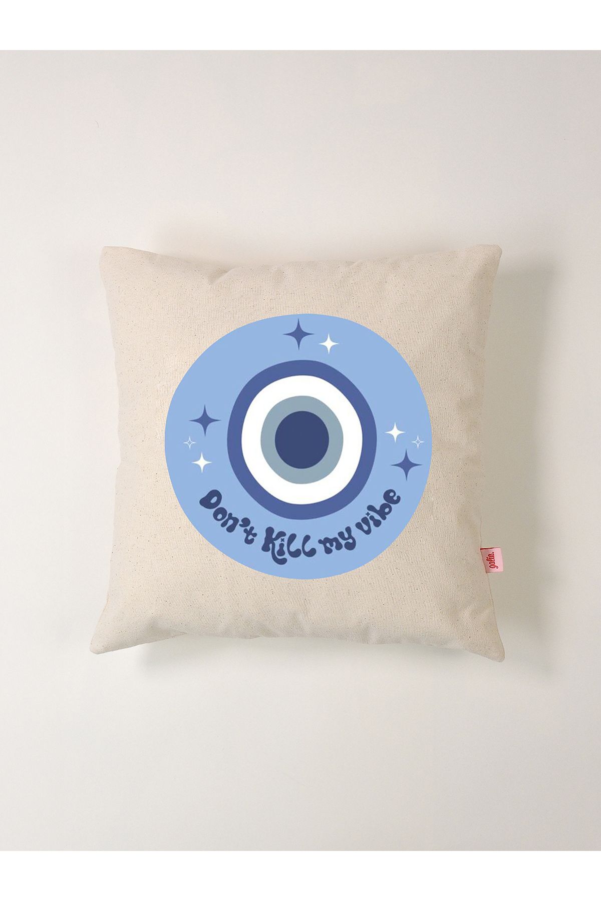Galia Tasarım Don't Kill My Vibe Nazar Boncuklu Dekoratif Kırlent Kılıfı (45X45 CM)