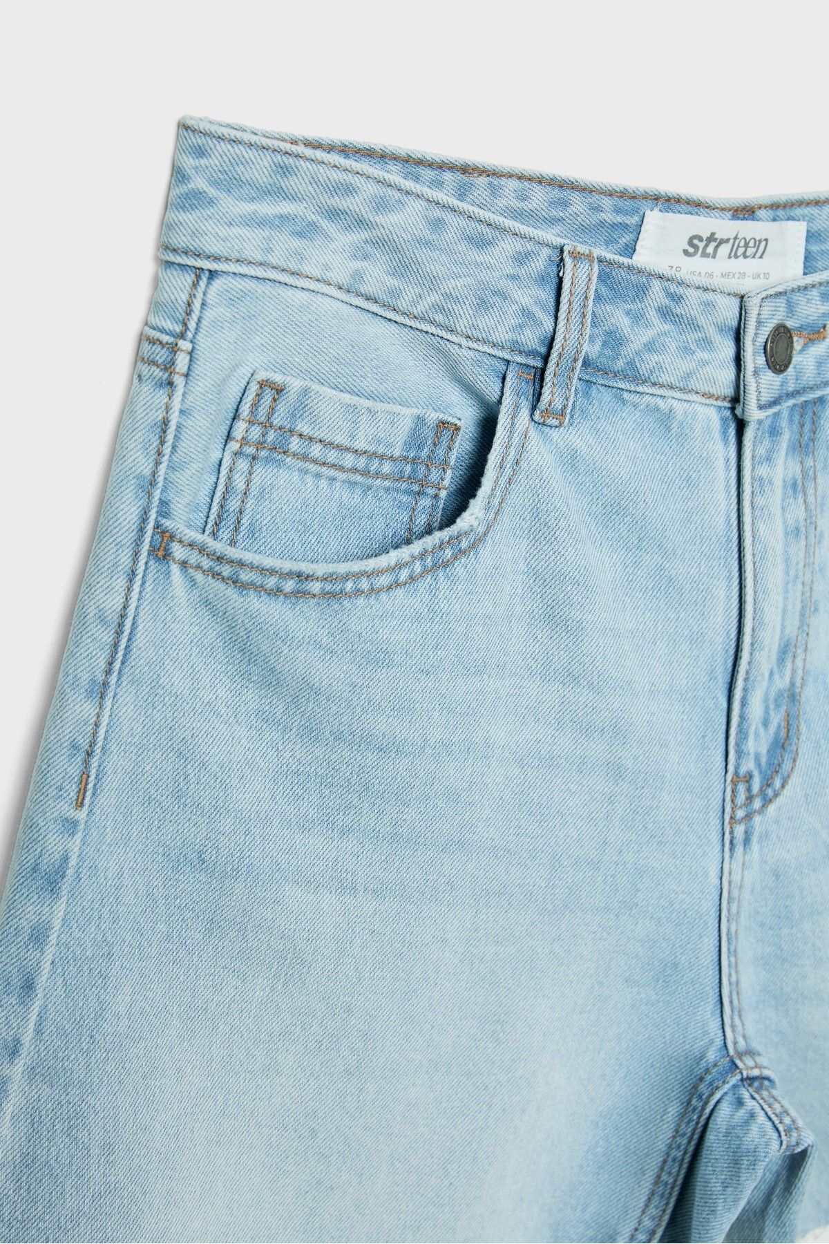 Denim bermuda şort - 7