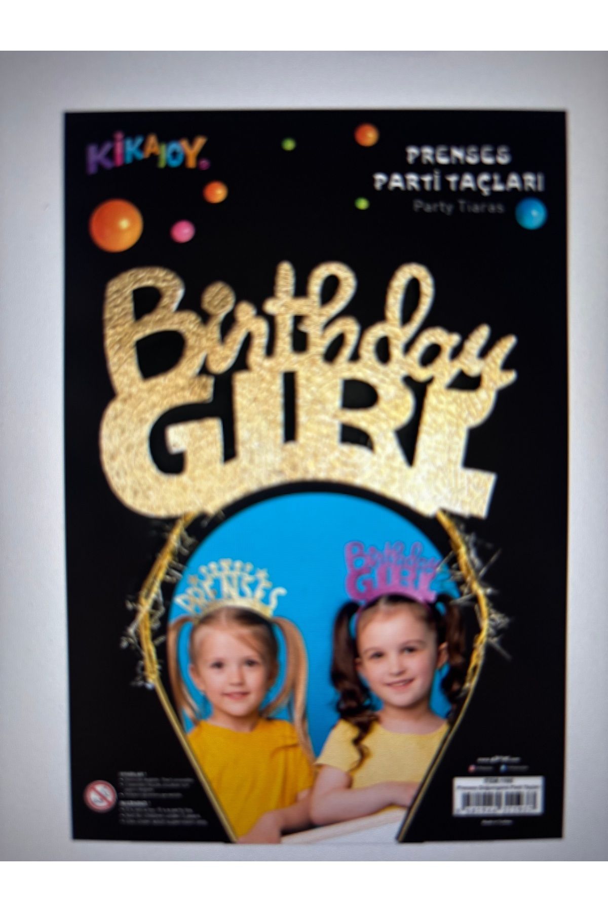 Kika Prenses Doğum Günü Metal Taç - Birthday Gril-