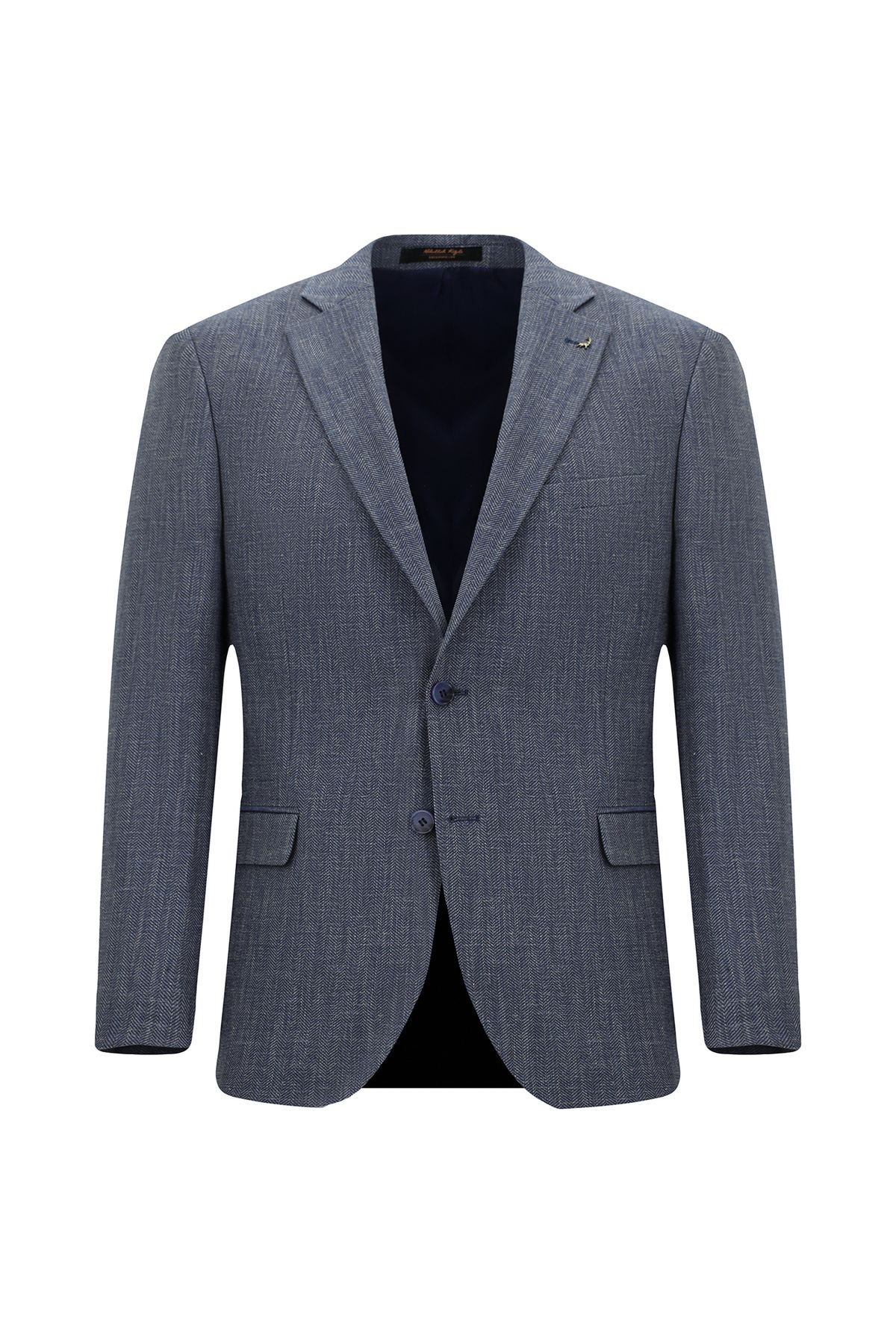 Kiğılı-Regular Fit Linen Blend Patterned Jacket 1