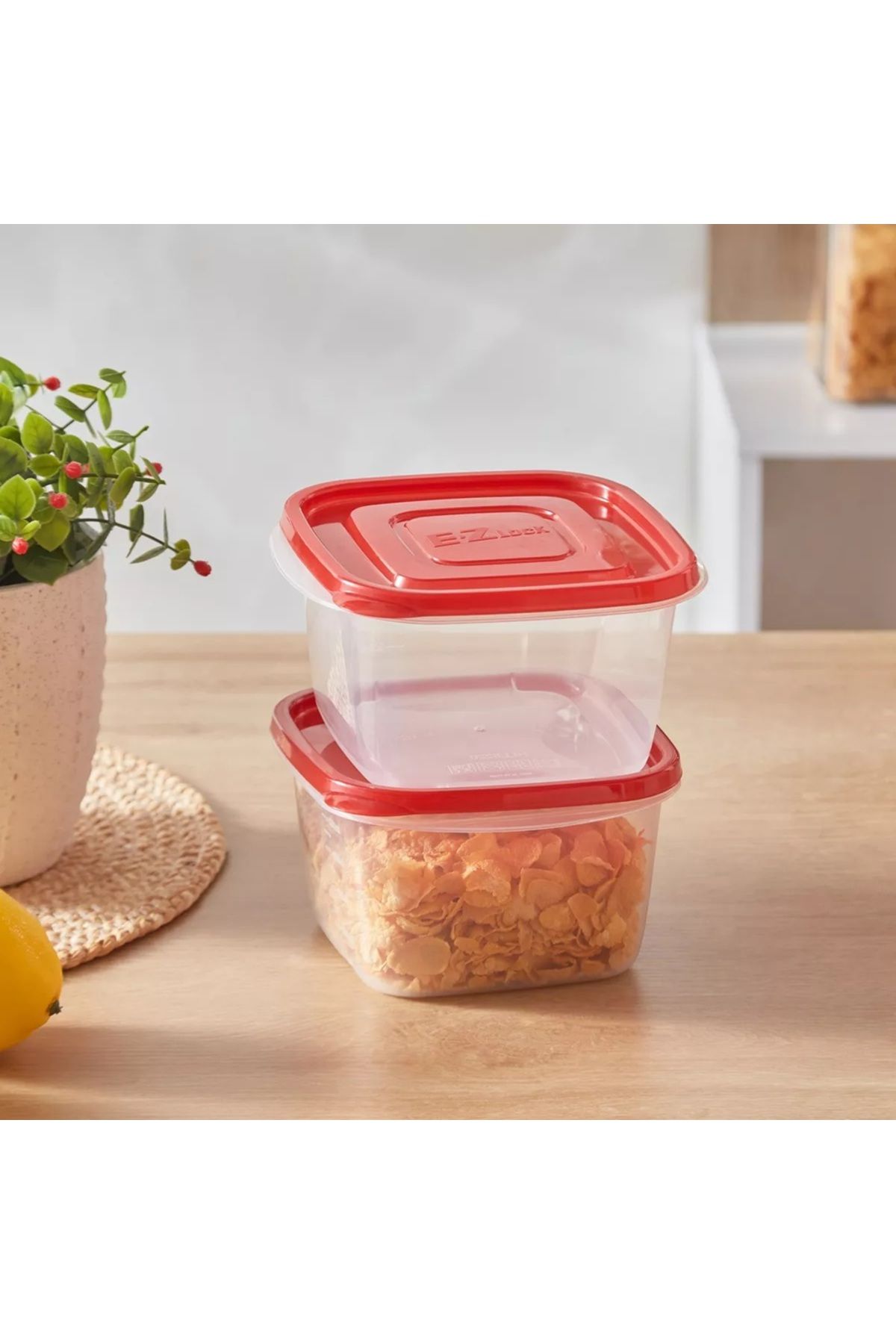 locknlock-EzLock Square Container Set - 970ml (Set of 2) 2
