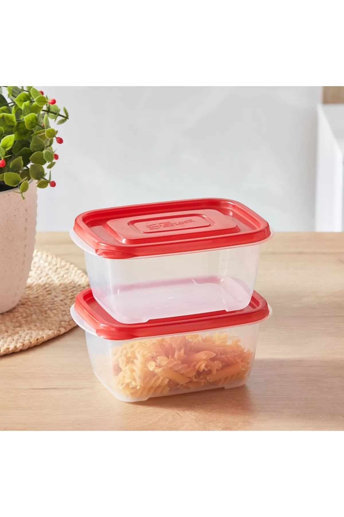 locknlock-EzLock Rectangle Container Set - 800ml (Set of 2) 3