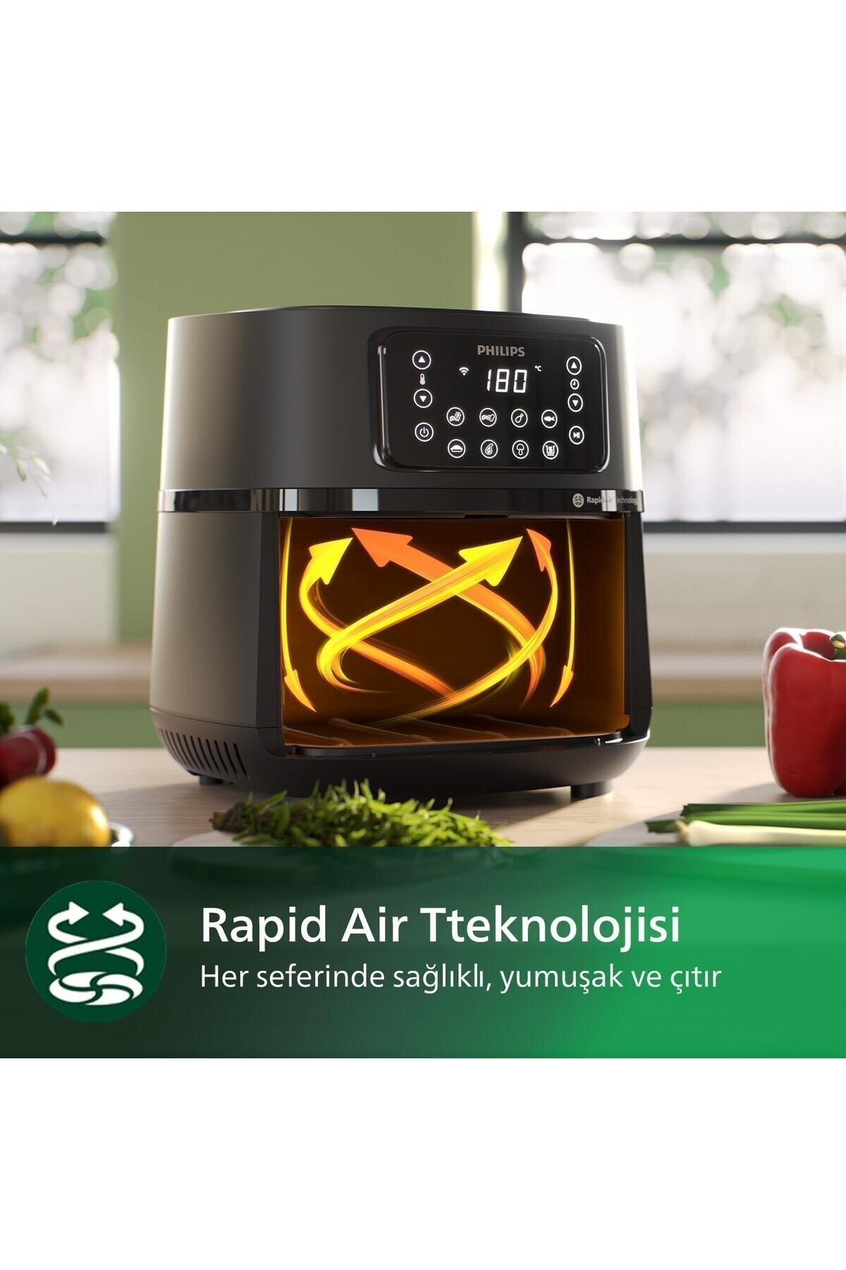 Philips 6 Pişirme Programlı Xxl 7,2 Litre Fritöz , Connected Wi-fi Bağlantılı Premium Airfryer