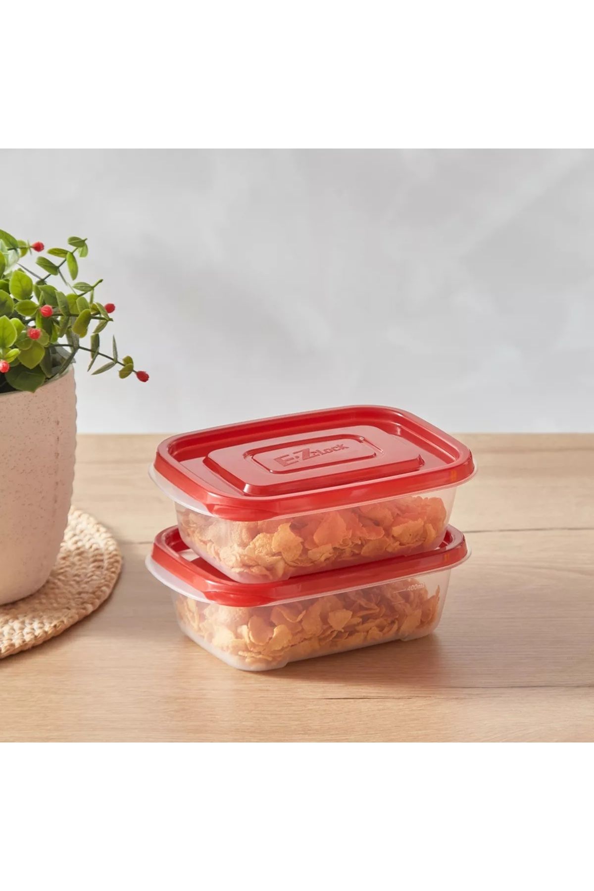 locknlock-EzLock Rectangle Container Set - 520ml (Set of 2) 3