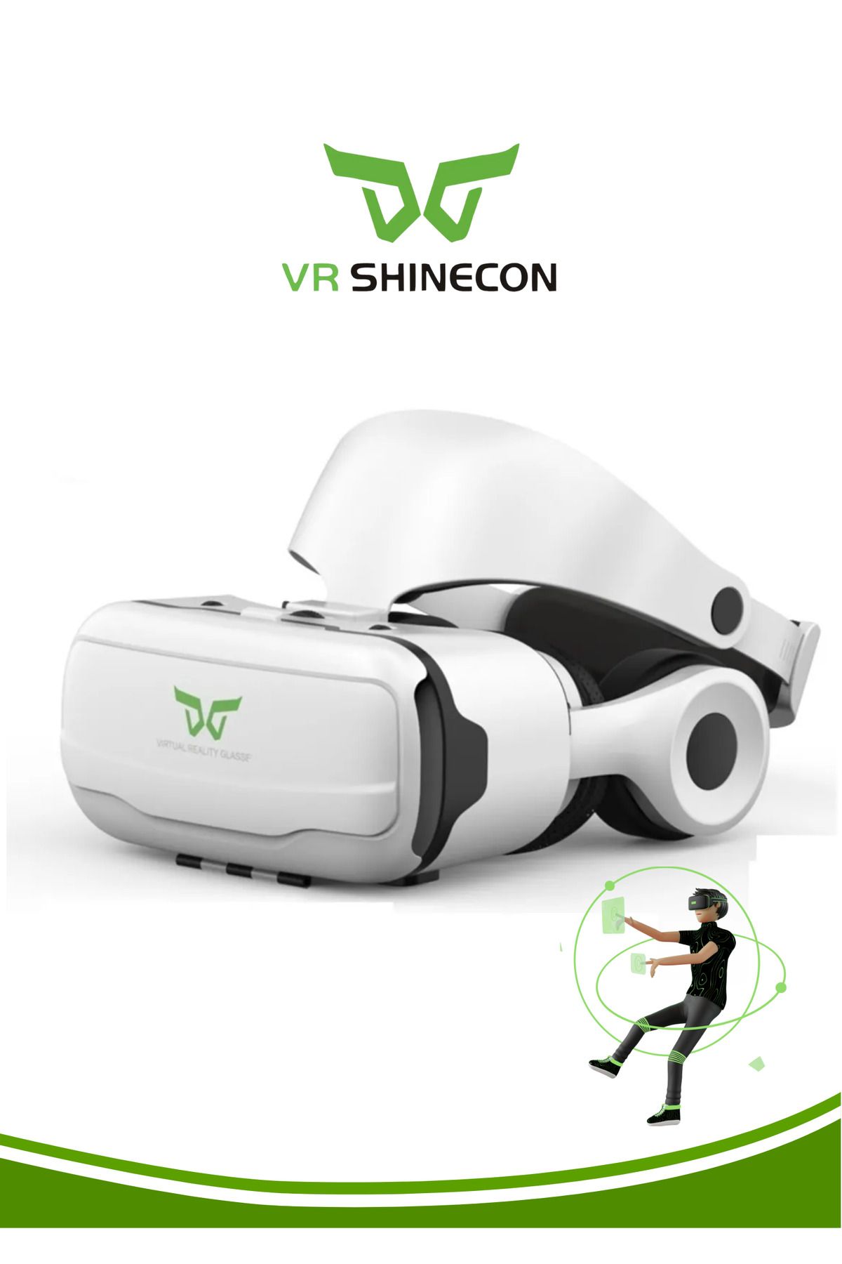 VR Shinecon G02ef Stereo Kulaklık 3d Sanal Gerçeklik Gözlükleri