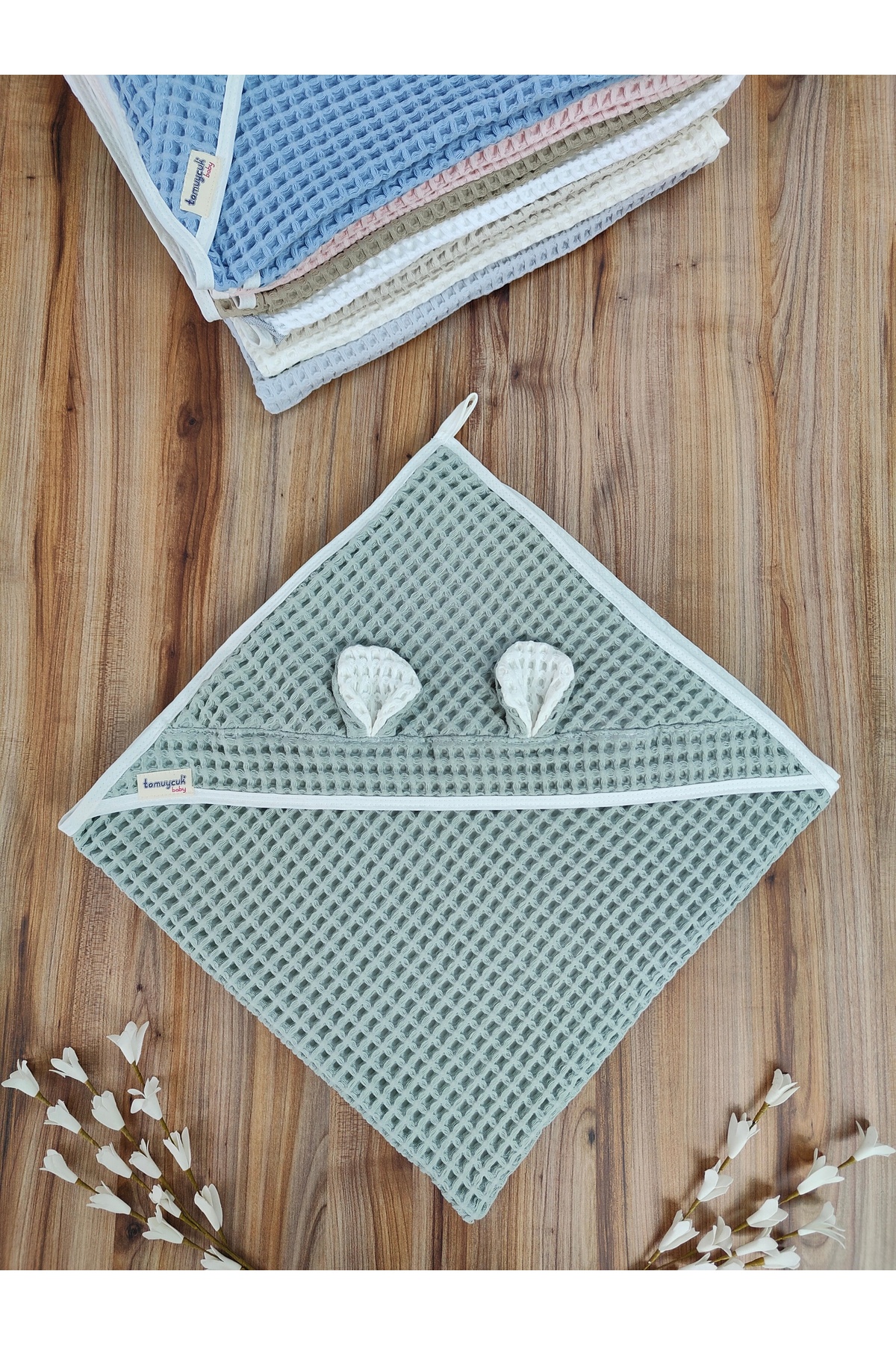 Tomuycuk Mint Pike Bebek Battaniyesi Doğal Organik Uyku Çift Taraflı Bebek Havlu Örtü Yenidoğan Mevsimlik fotoğrafı 7 (önizleme)