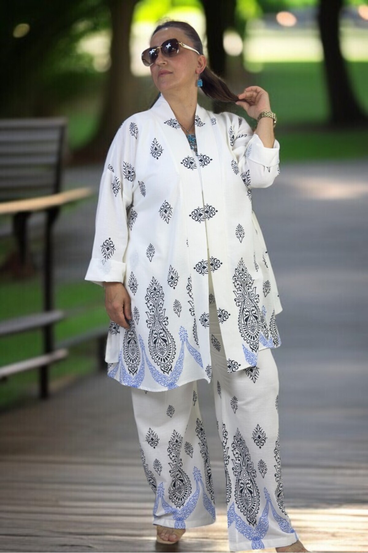 yagmurberen-PANTY LINED LARGE SIZE KIMONO BOTTOM TOP DOUBLE SET 7