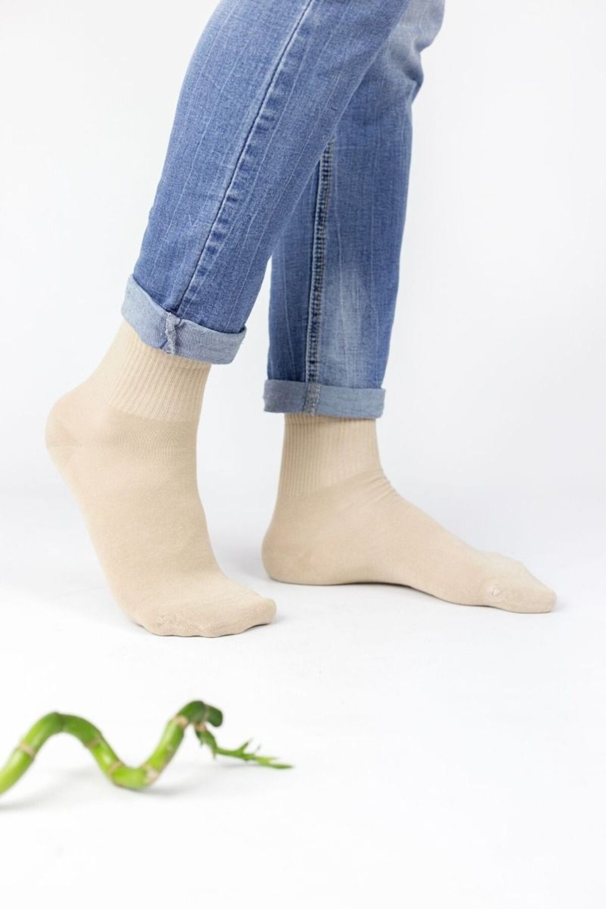 Design Socks Bambu Yarım Konç Erkek Çorap - Desen Çorap