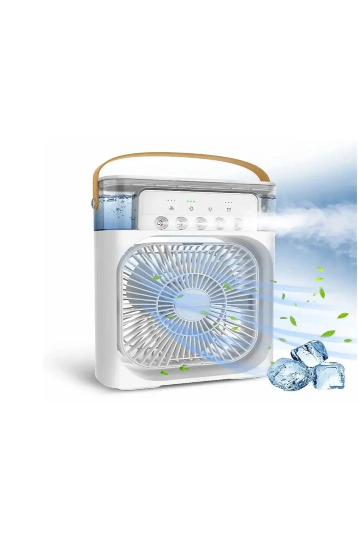 tuva modern Masaüstü Taşınabilir Buzlu Vantilatör Su Soğutmalı LED Işıklı Soğutucu Fan Air Cooler Fan