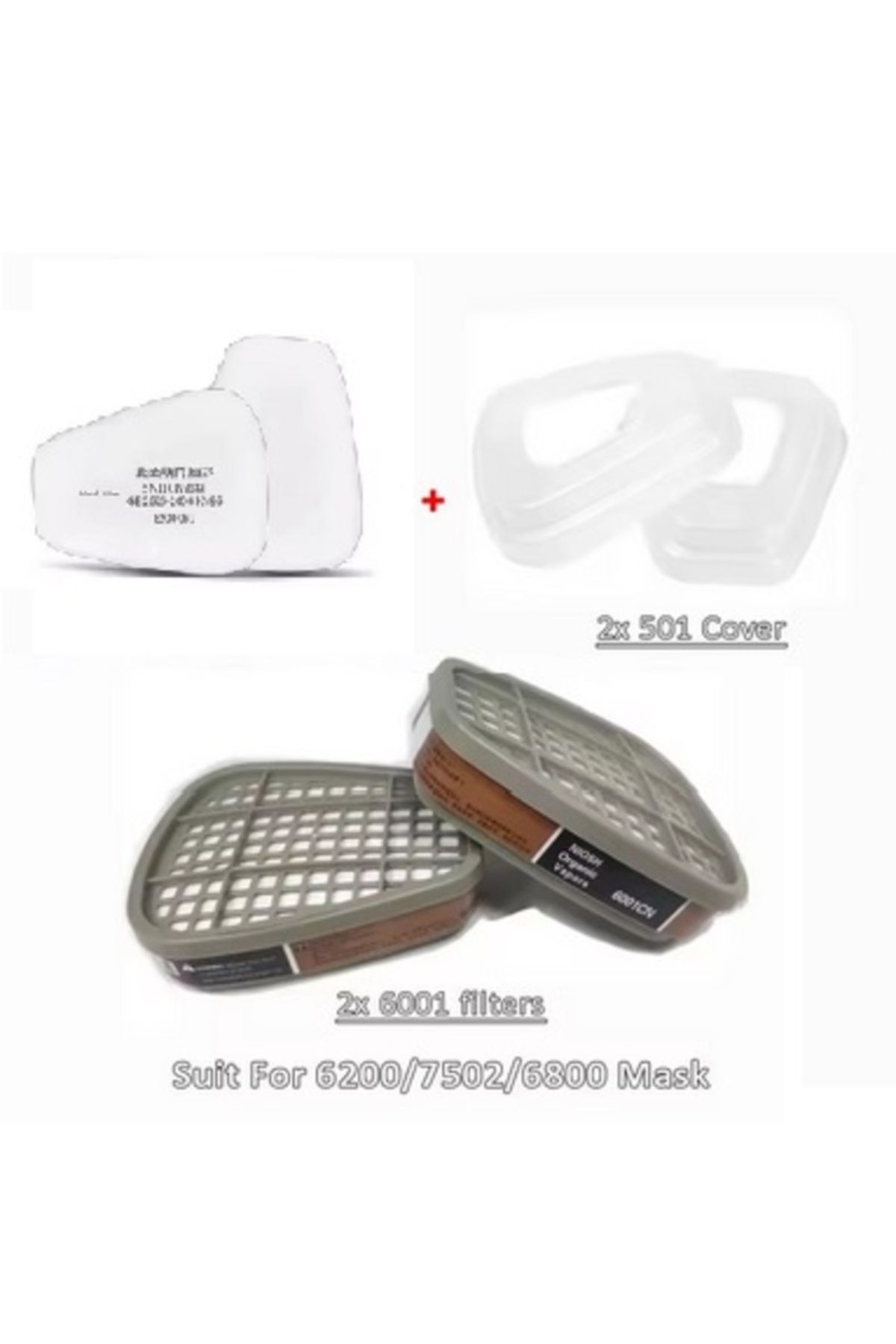 NIOSHE 6200-7502 -6800 maske uyumlu filtre Set