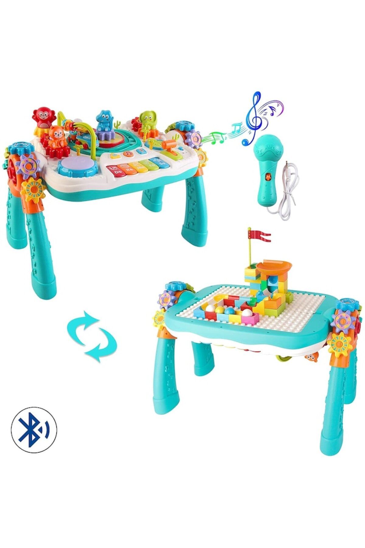 Smart Vibe-KidsFunPlay™ 2in1 Multifunctional Activity and Play Table with Built-in Microphone and Bluetooth Function 3