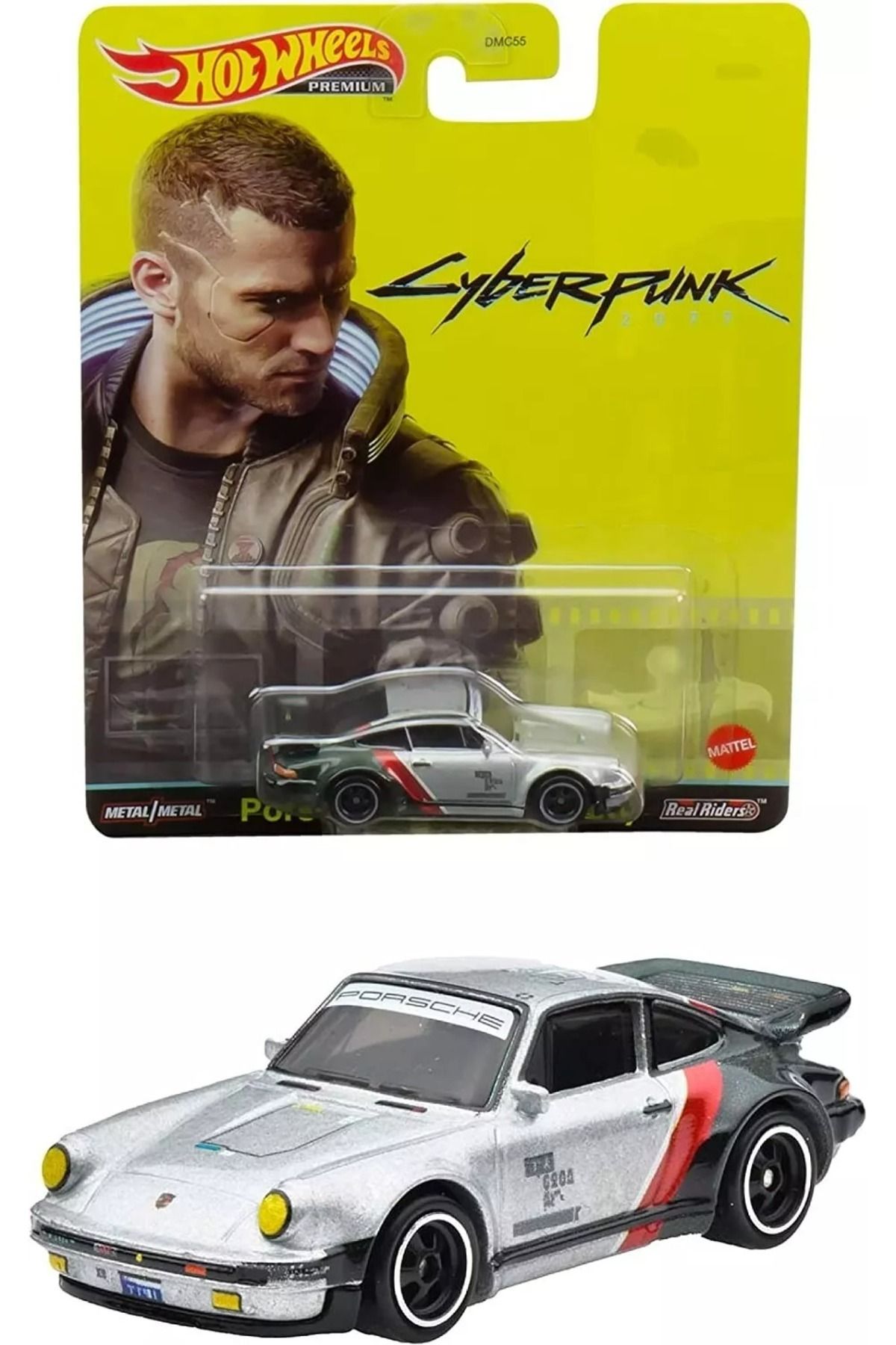 HOT WHEELS Premium Porsche 911 Turbo (930) Cyberpunk 2077 – Metal Gövde, Koleksiyon Model Araba