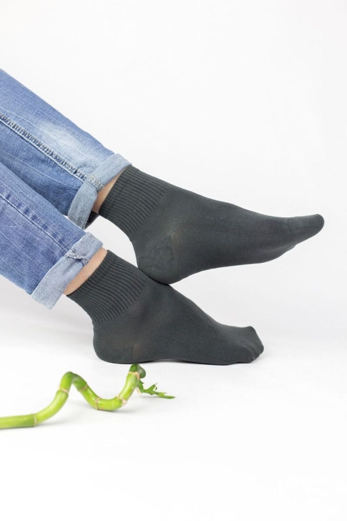 Design Socks Bambu Yarım Konç Erkek Çorap - Desen Çorap
