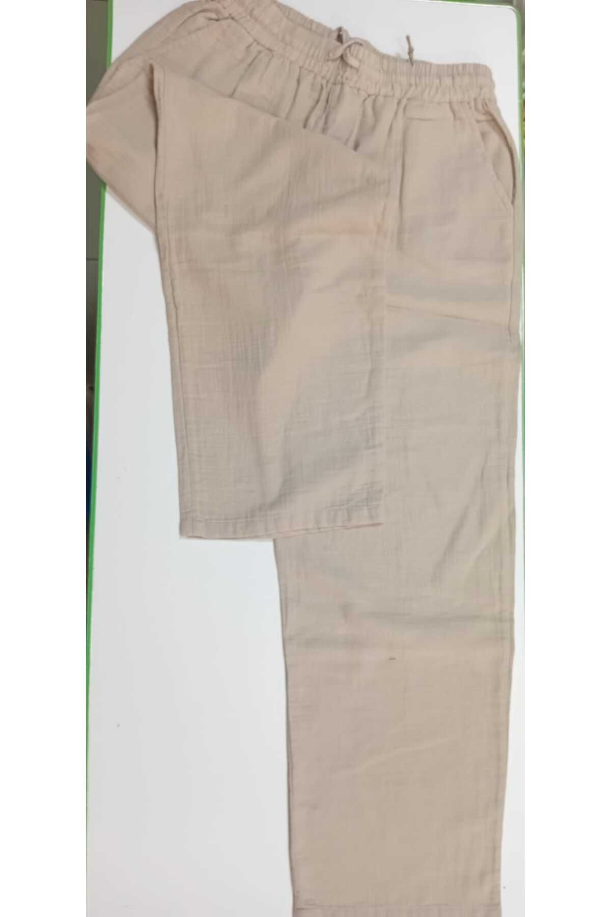 BUTİK ERCANBEBE %100 PAMUK ÇİFT İPLİK MÜSLİN PANTALON