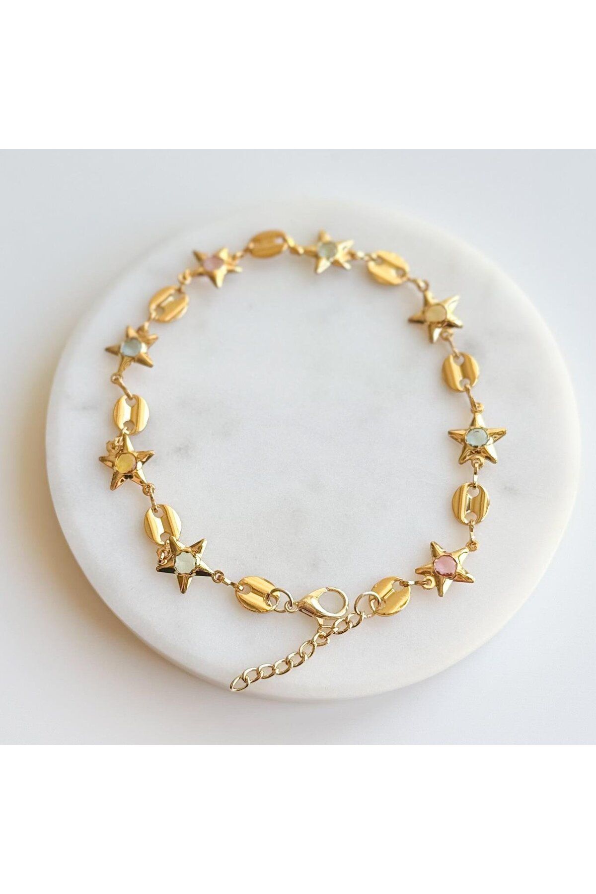 Venus Design Çelik Renkli Taşlı Halhal