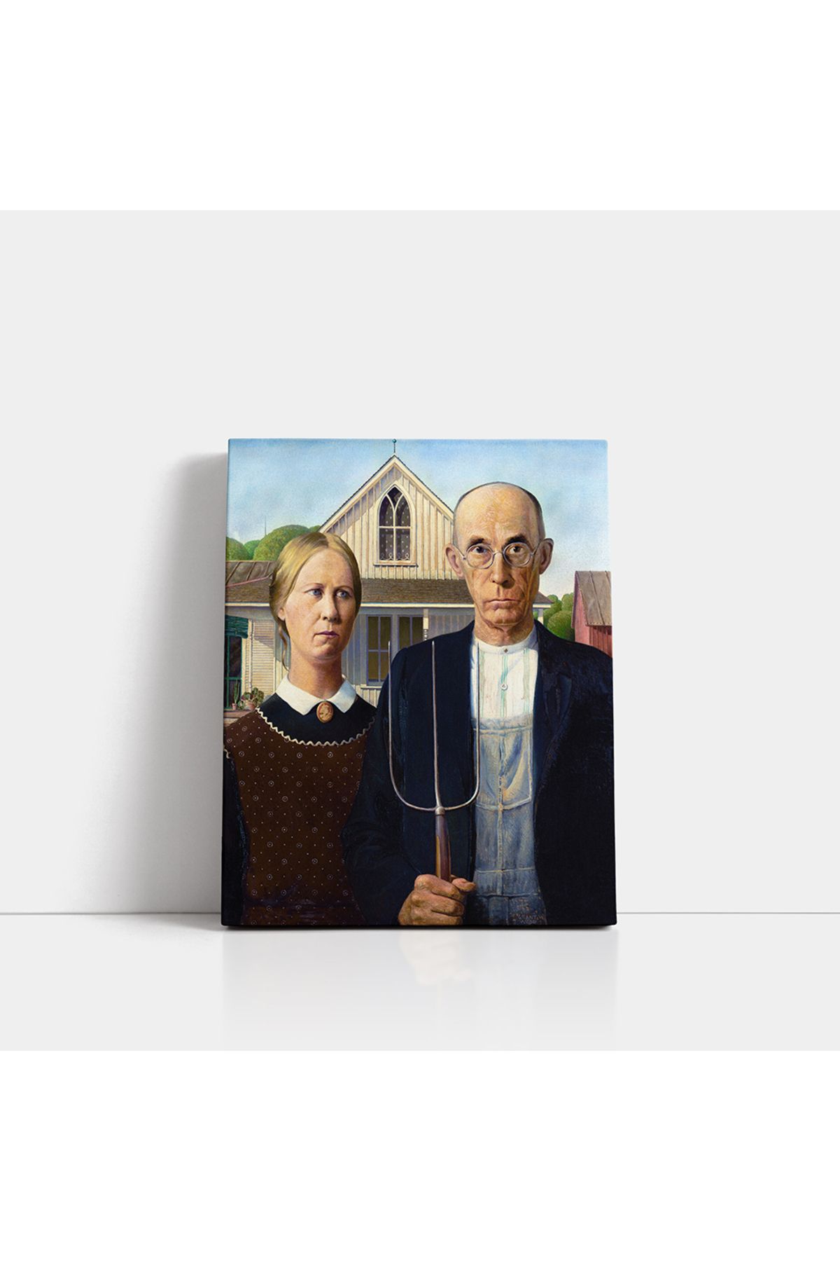 cestino darte “American Gothic” – Sessiz Gücün Portresi (Kanvas Baskı) Tablo