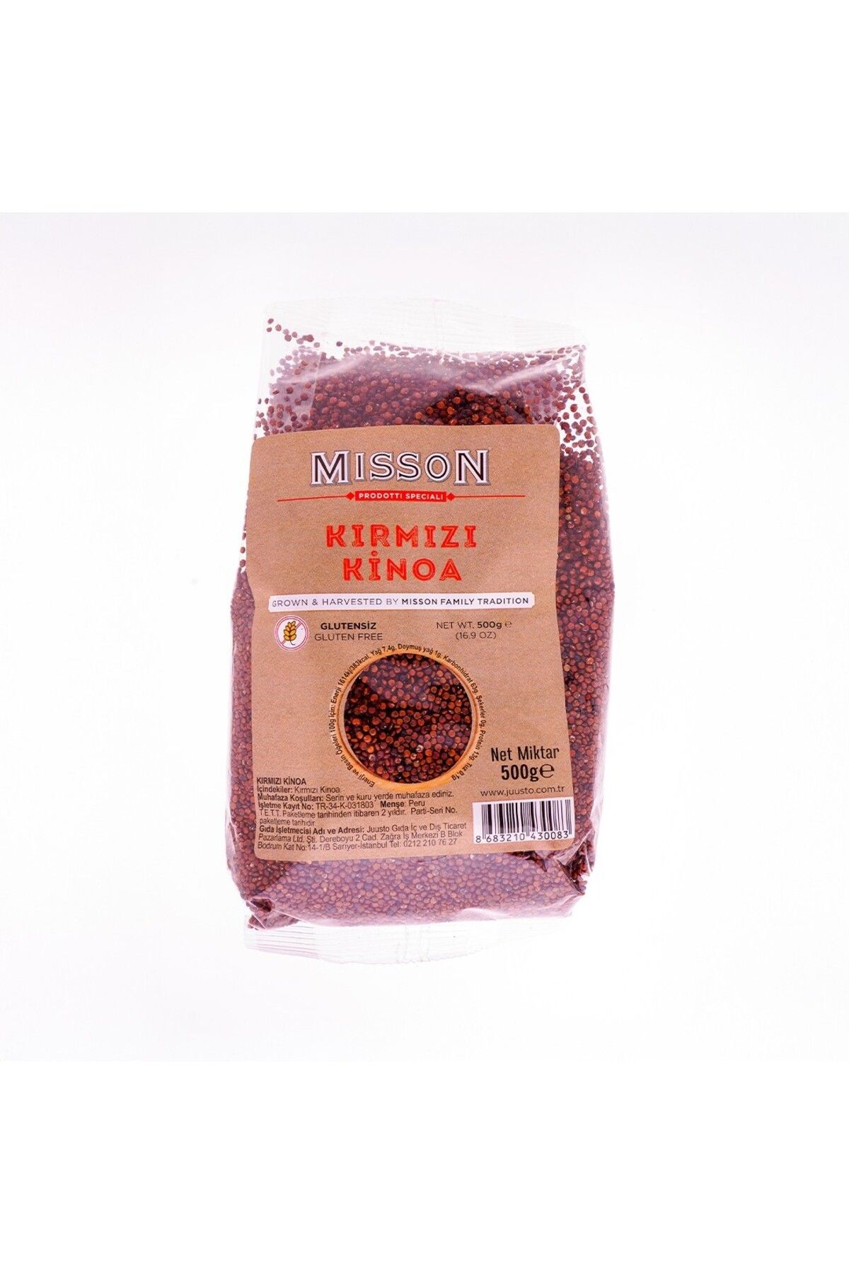 MİSSON MISSON KIRMIZI KİNOA 500 GR