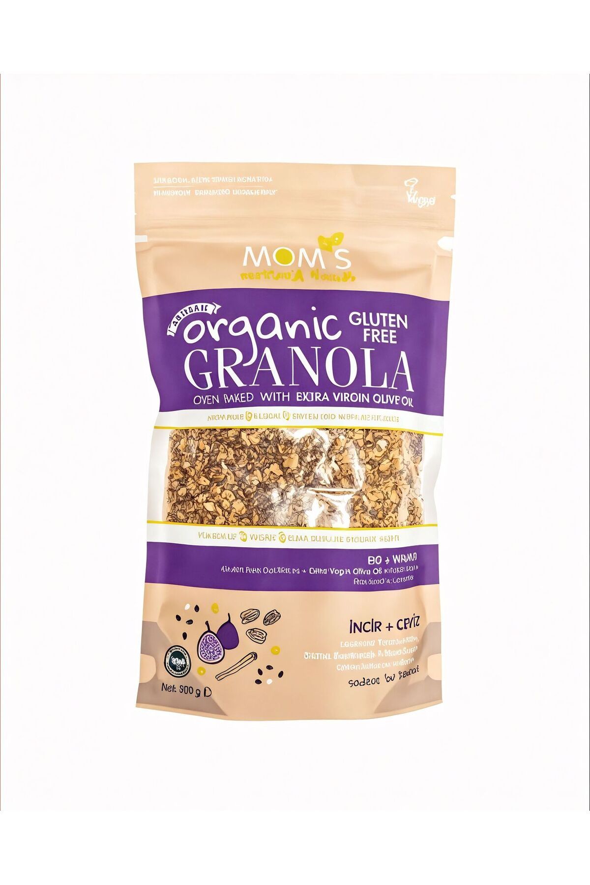 Mom's MOMS ORGANİK GLUTENSİZ İNCİR CEVİZ GRANOLA 300 GR
