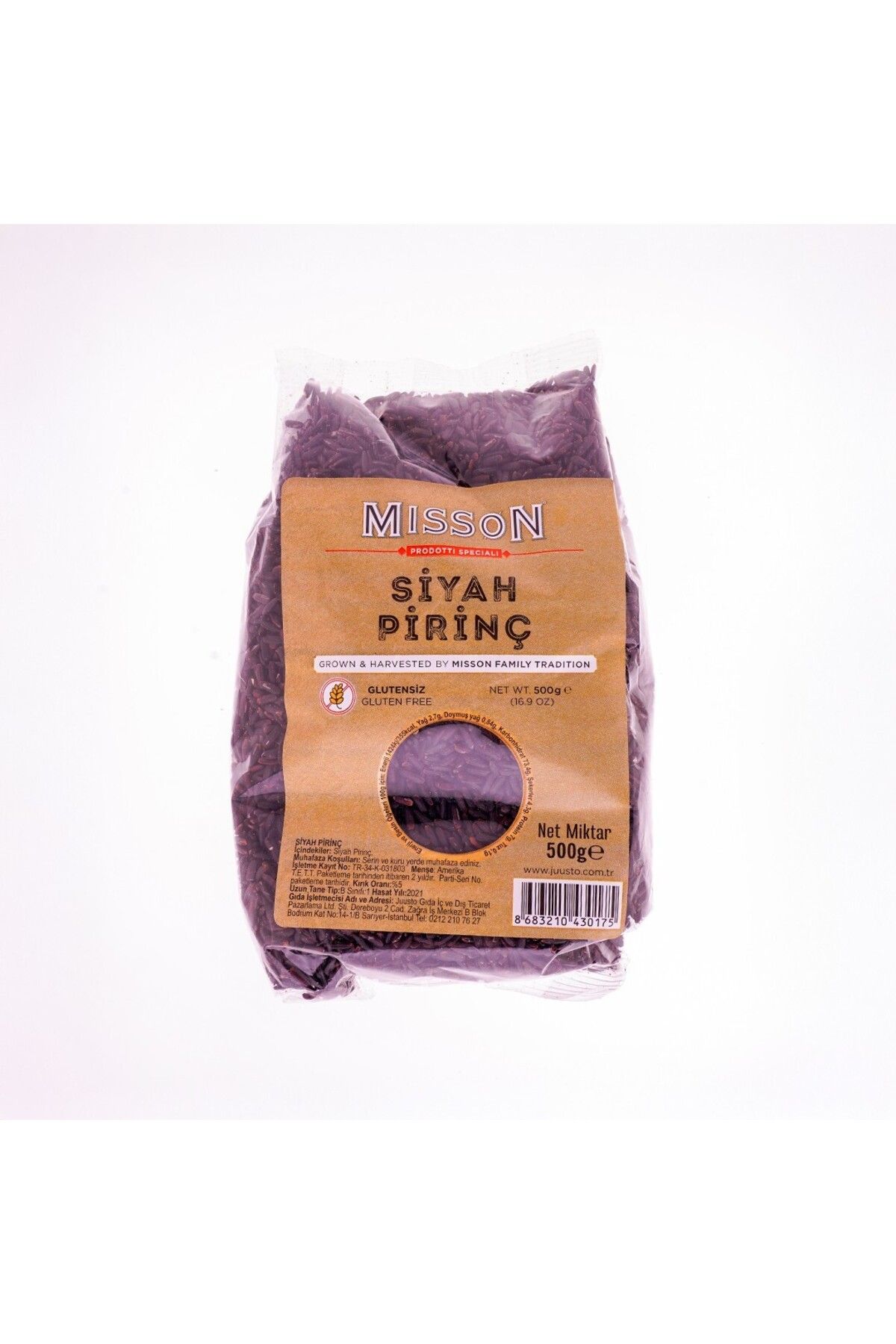 MİSSON MISSON SİYAH PİRİNÇ 500 GR
