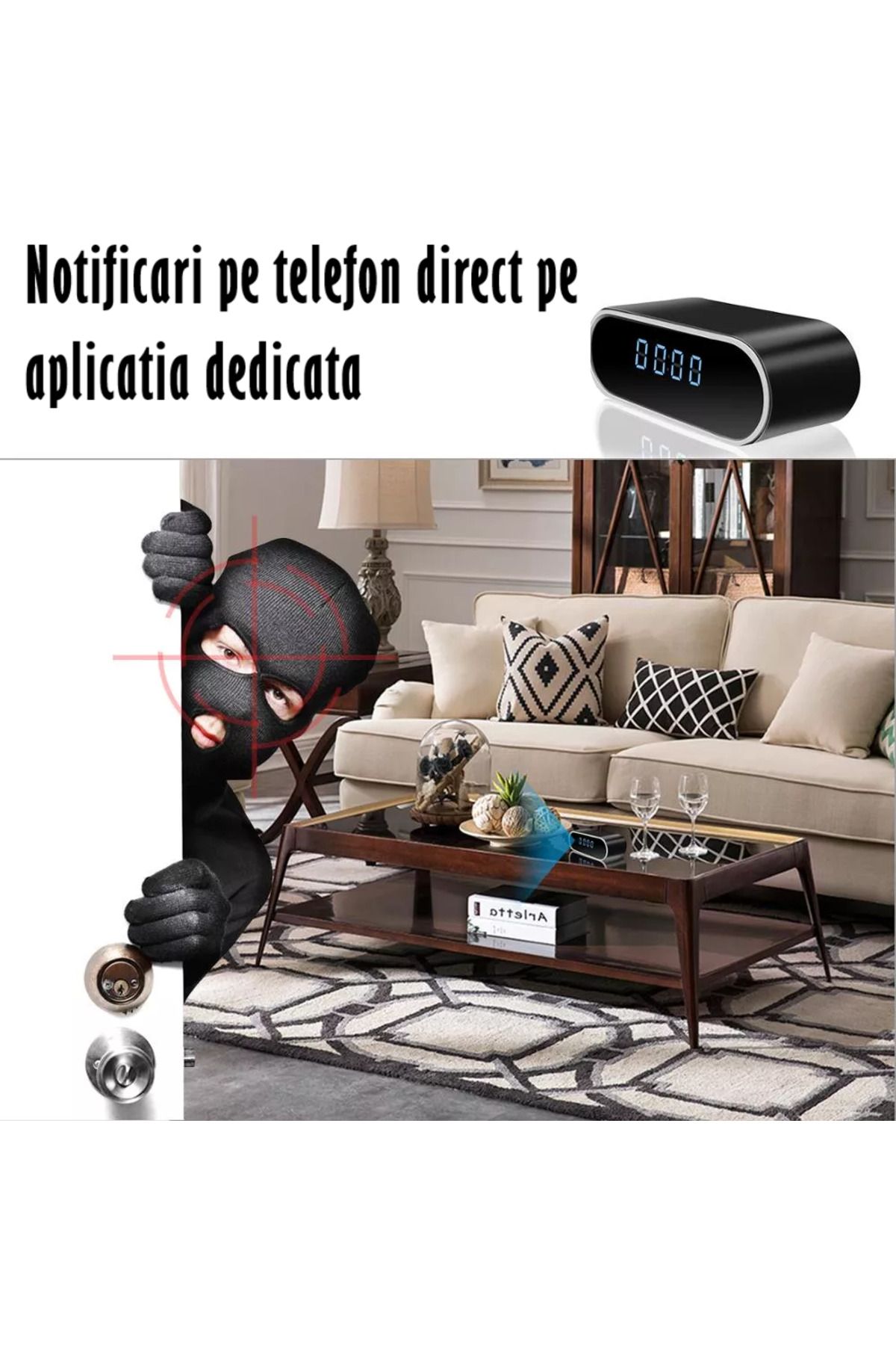 REVOSE-Mini Spy Camera ™, Wi-fi, Ip, Hidden in Alarm Clock, Microphone, 128gb Microsd Card Included 6
