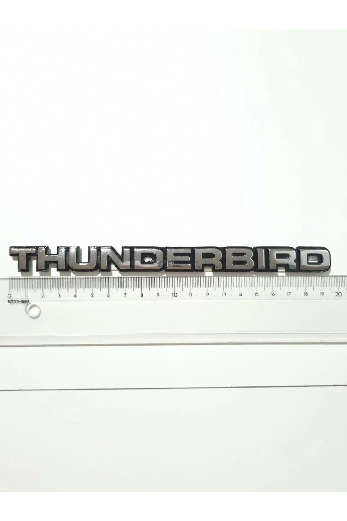CEMECE TUNİNG THUNDERBIRD YAZISI METAL DÖKÜM KROM ARMA STICKER Amblem